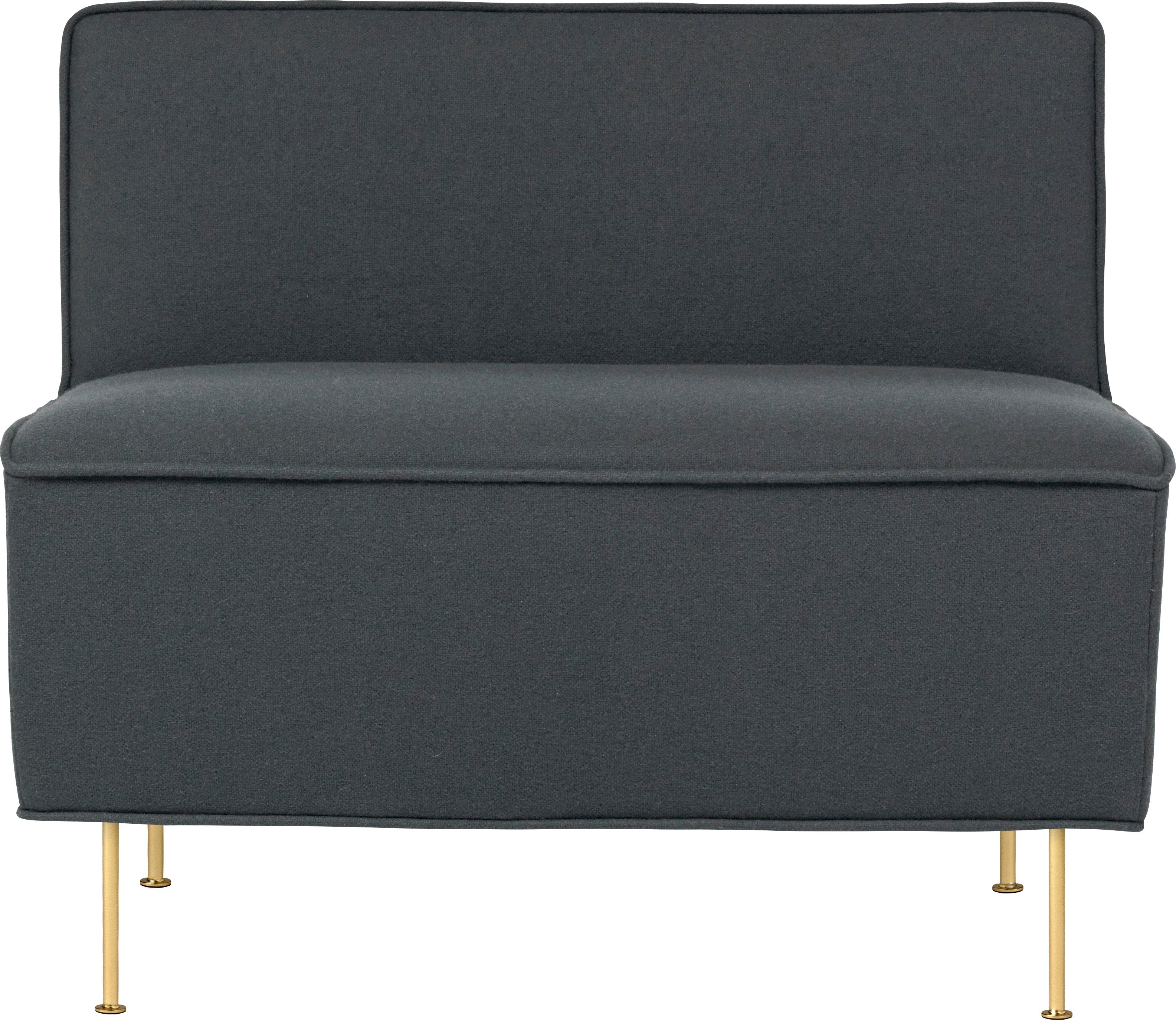 MODERN LINE upholstered armchair with a gold base