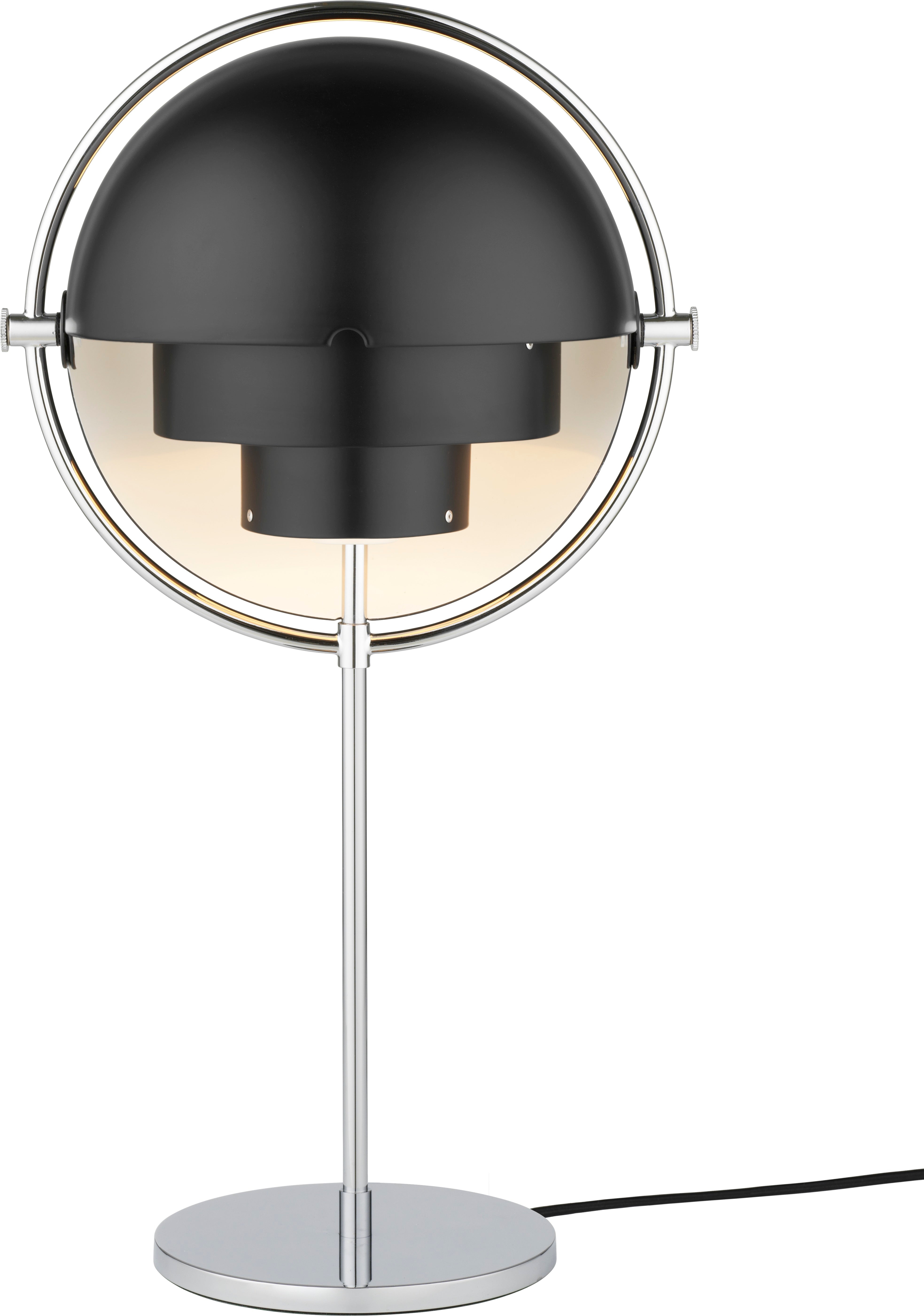 Lampa stołowa MULTI-LITE czarny z chromowaną podstawą