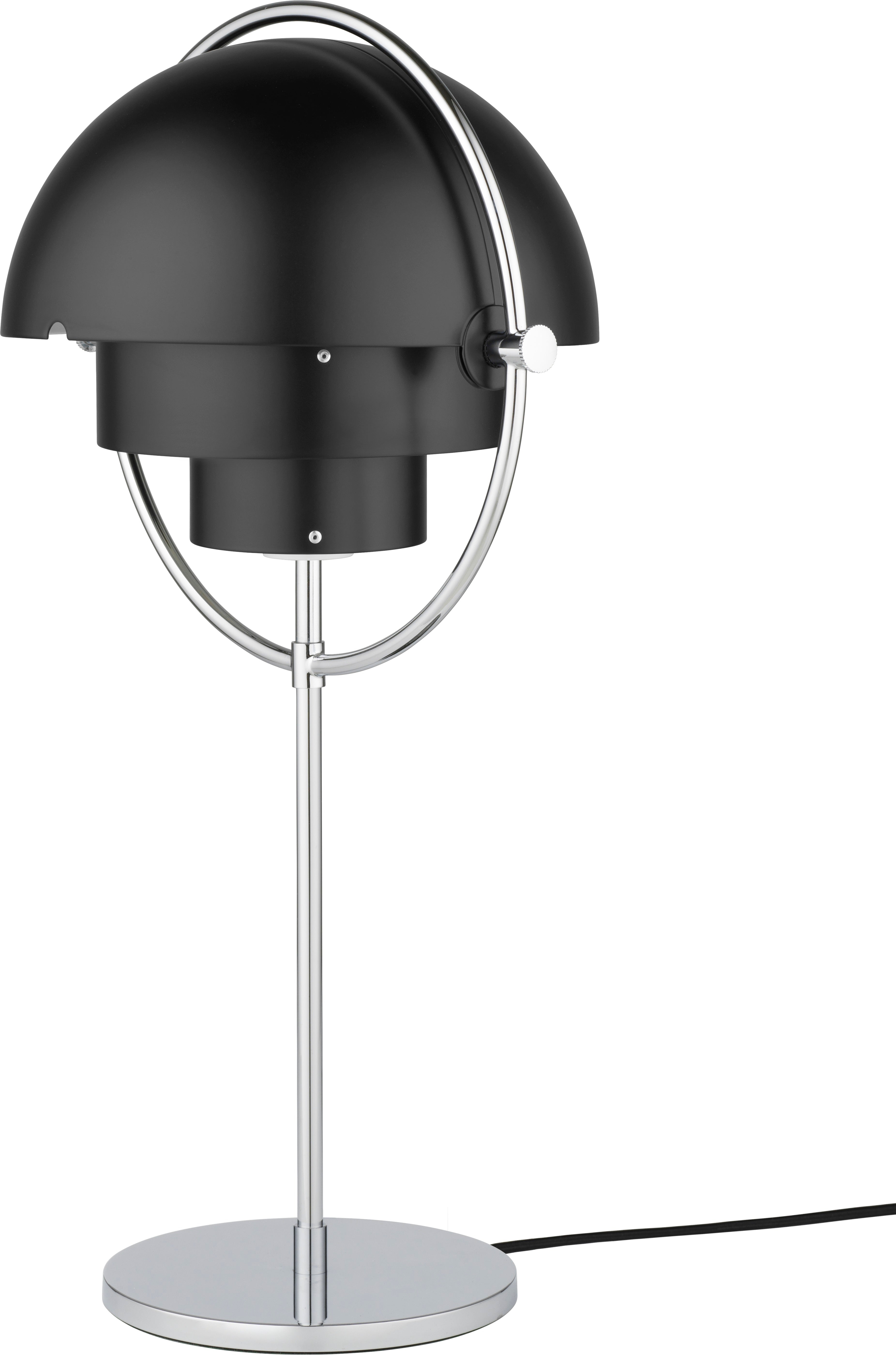 Lampa stołowa MULTI-LITE czarny z chromowaną podstawą