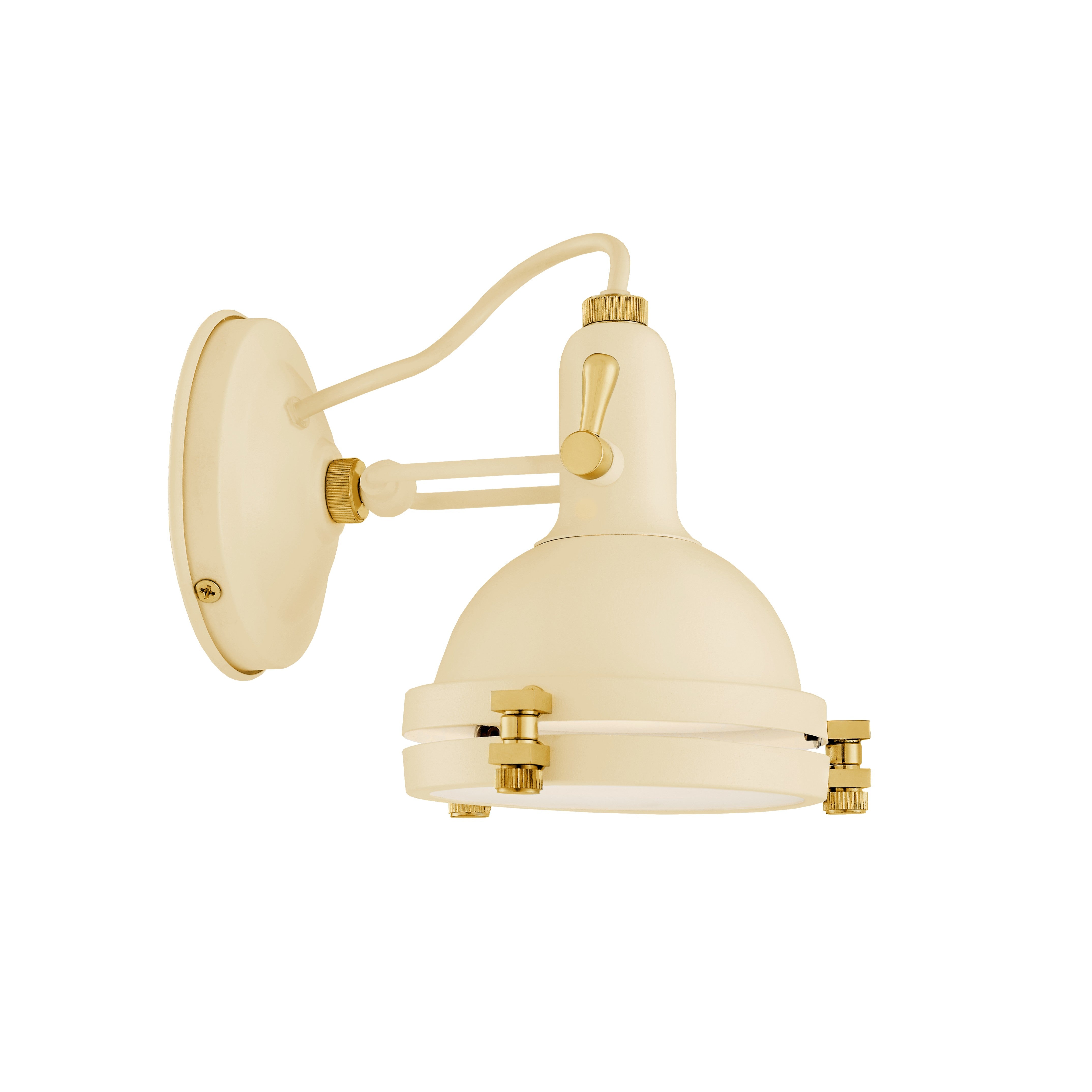 Verstellbare Wandleuchte NAUTILIUS creme