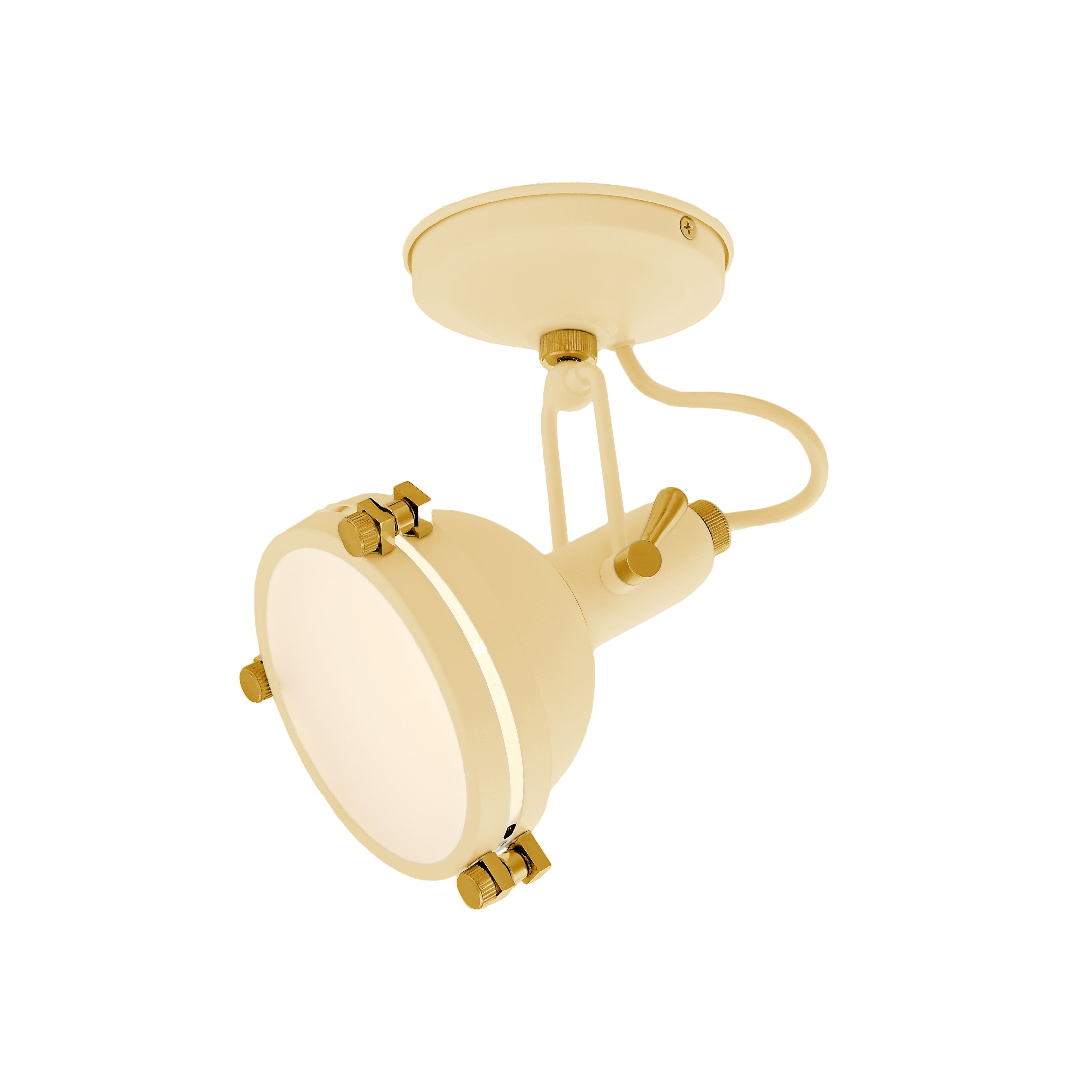 Verstellbare Wandleuchte NAUTILIUS creme