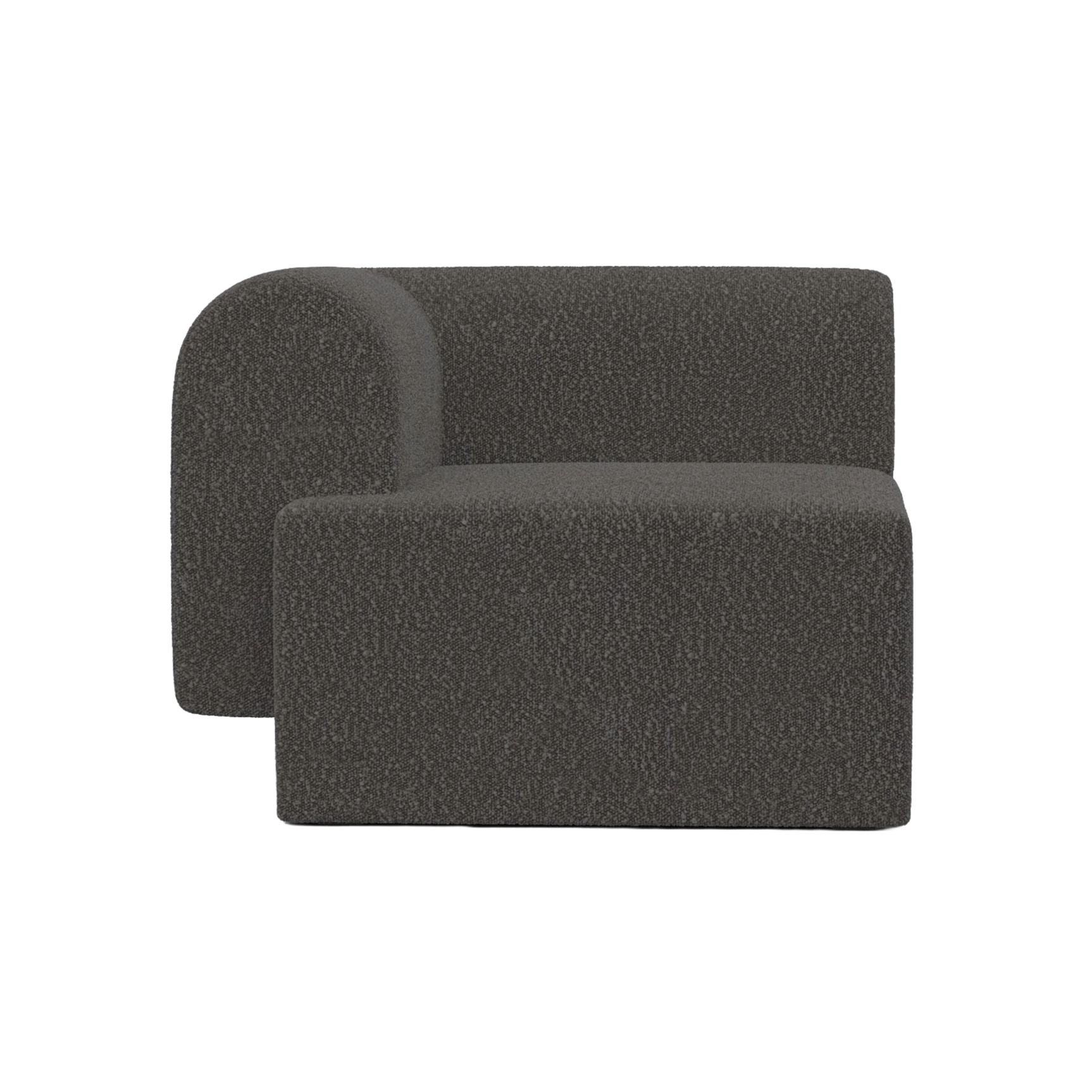 TORI modular sofa - left-side module black boucle