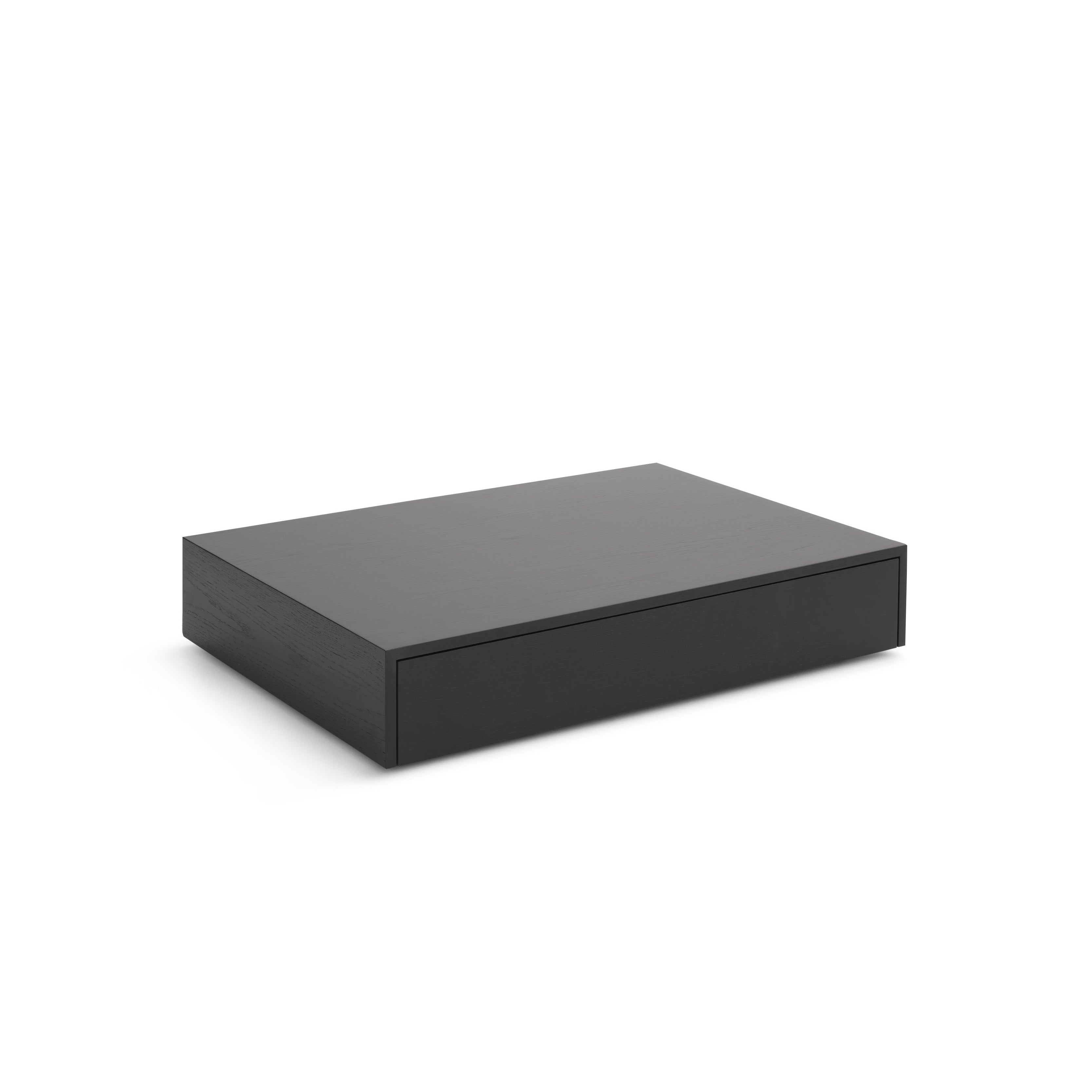 Coffee table with a drawer Mass black oak veneer