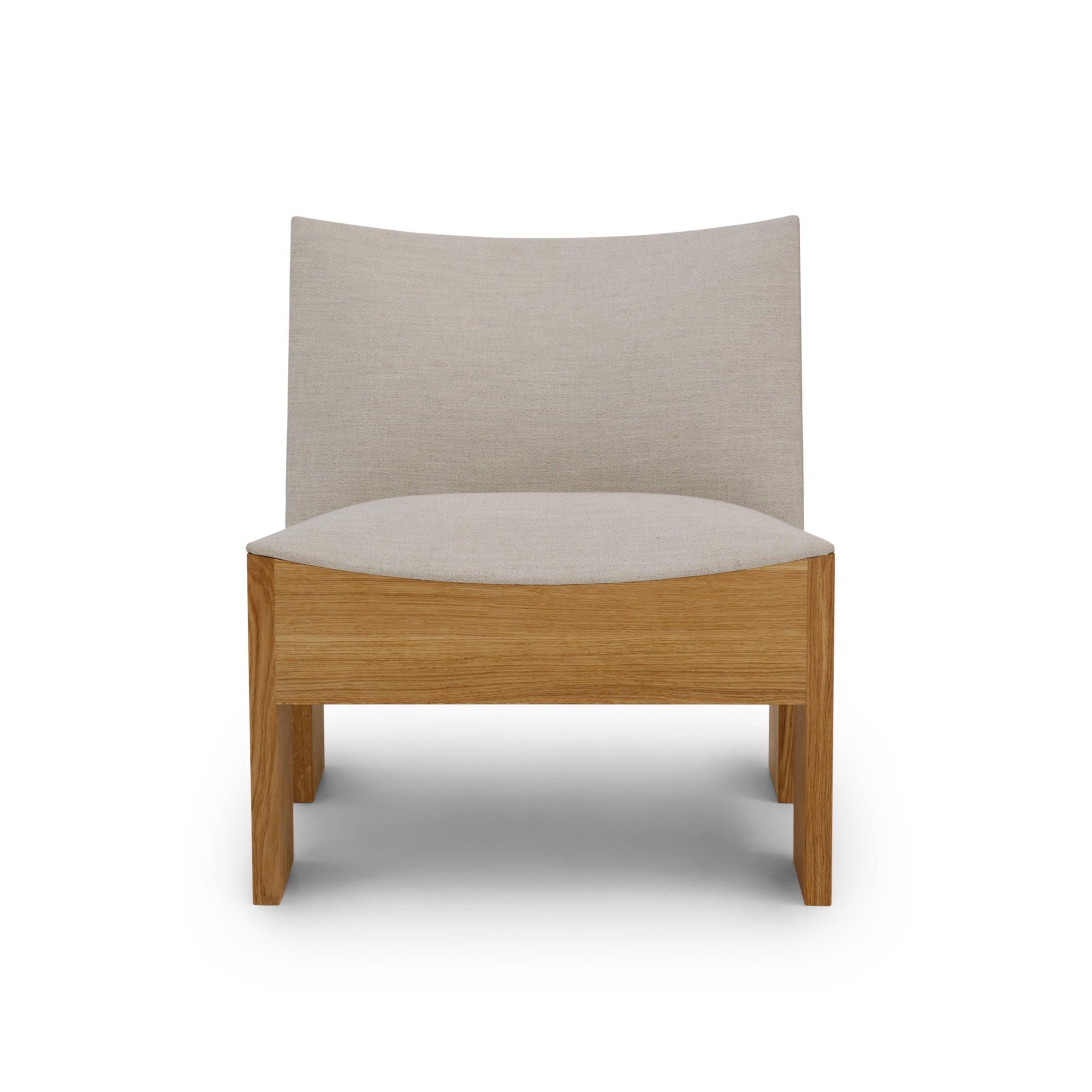 Tenon Romo Ruskin Quill Beige Sessel mit einer Eichenbasis
