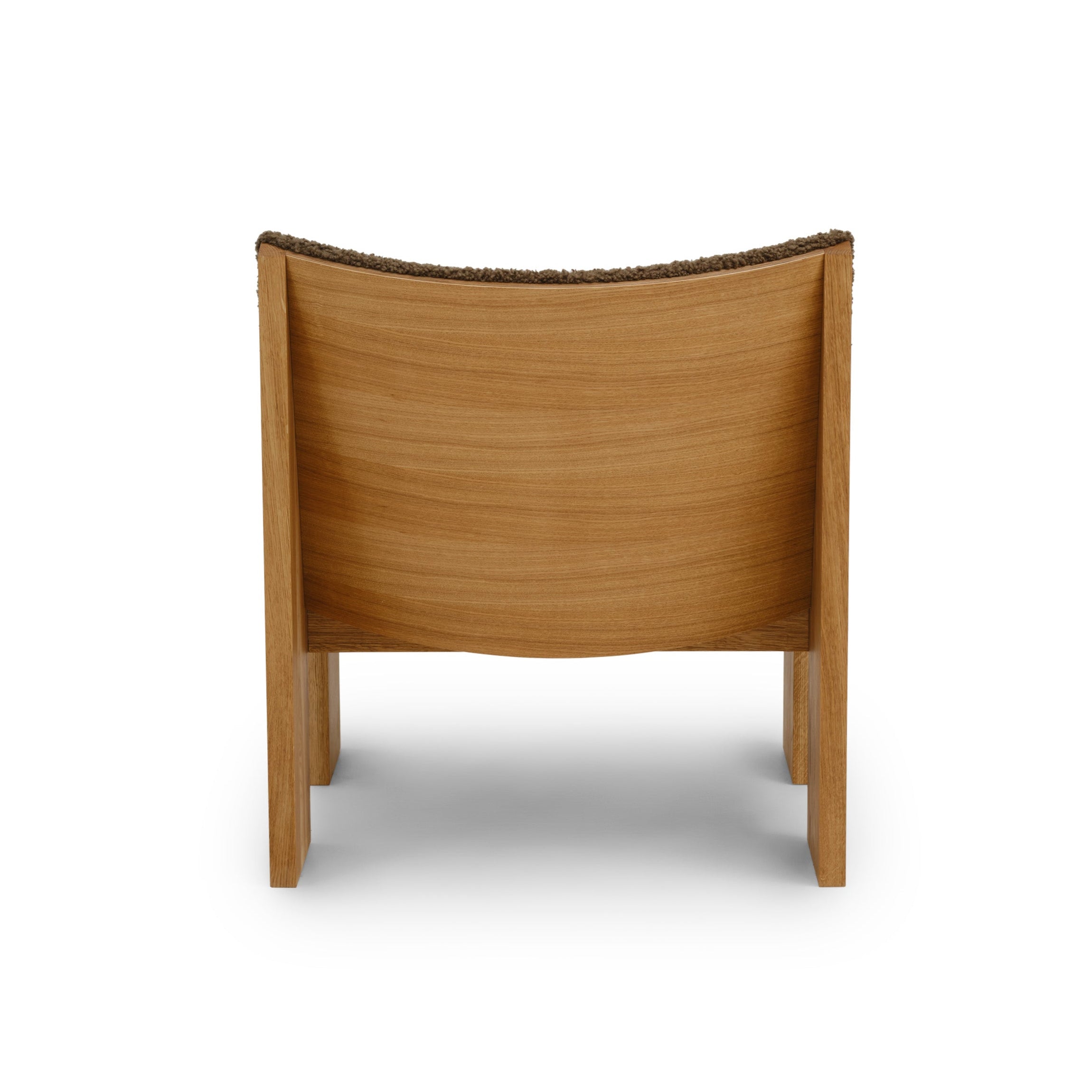 Tenon Zinc Drake armchair Mocha coffee with an oak base