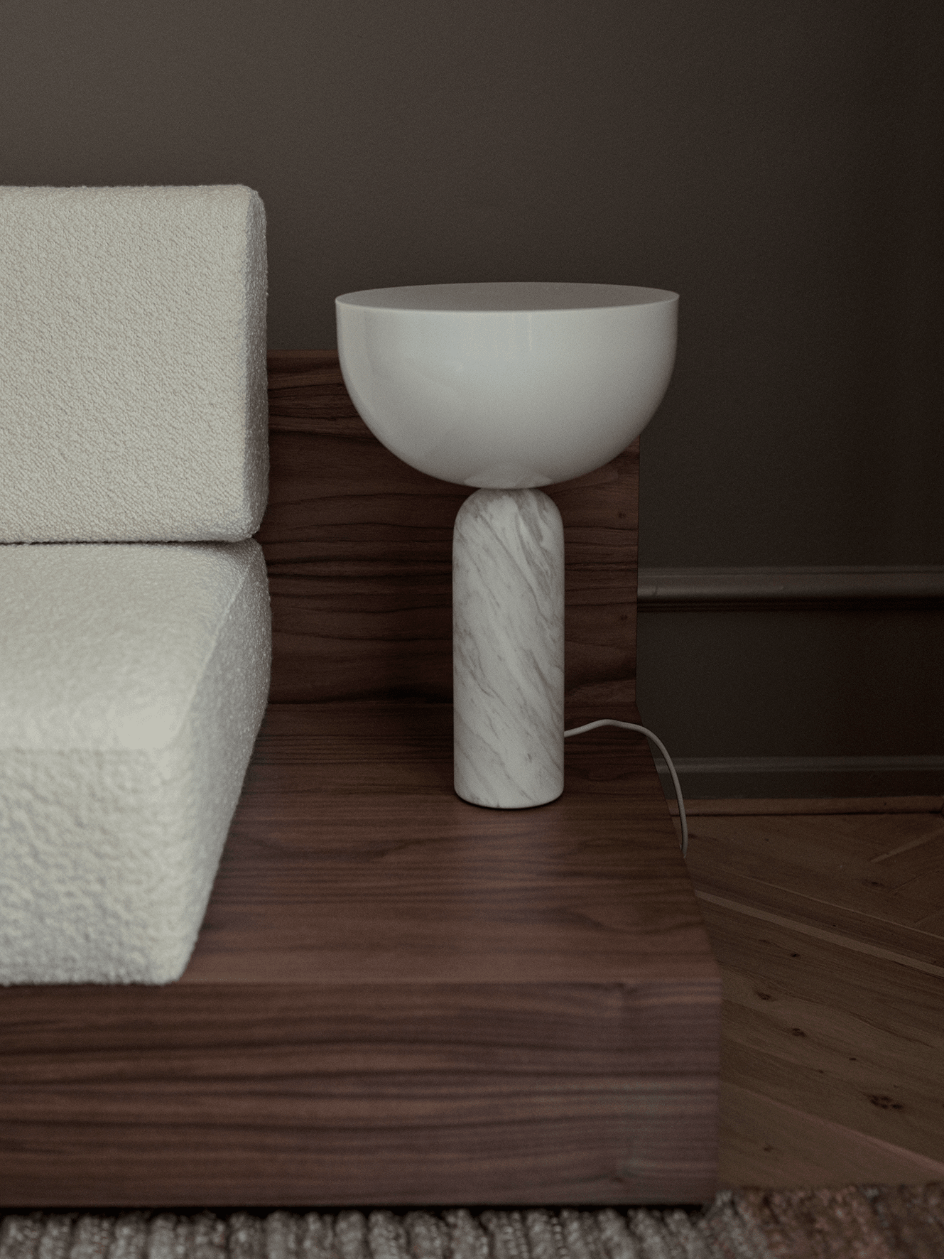 KIZU white marble table lamp