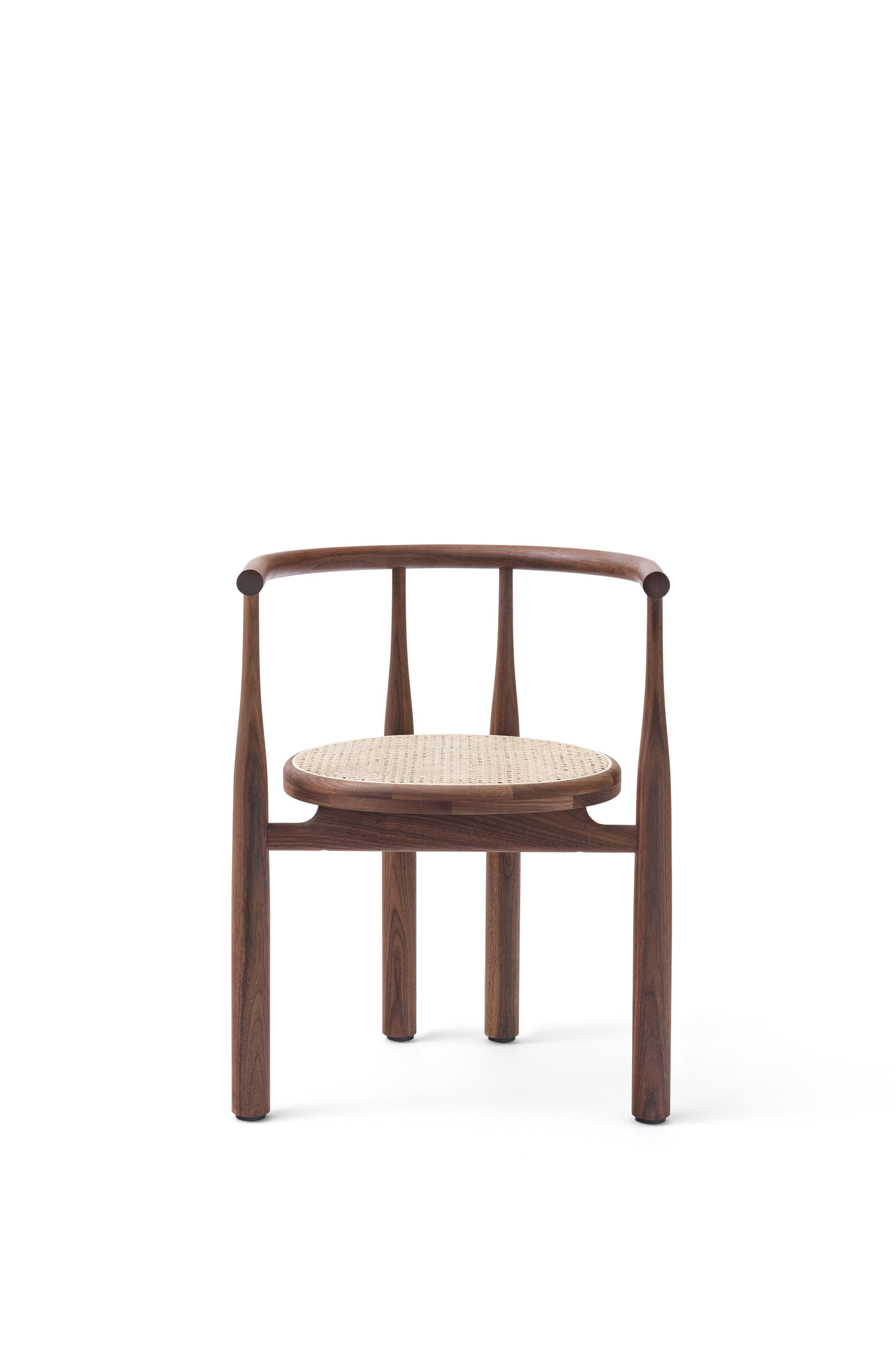Bukowski chair braided seat with a nutty base