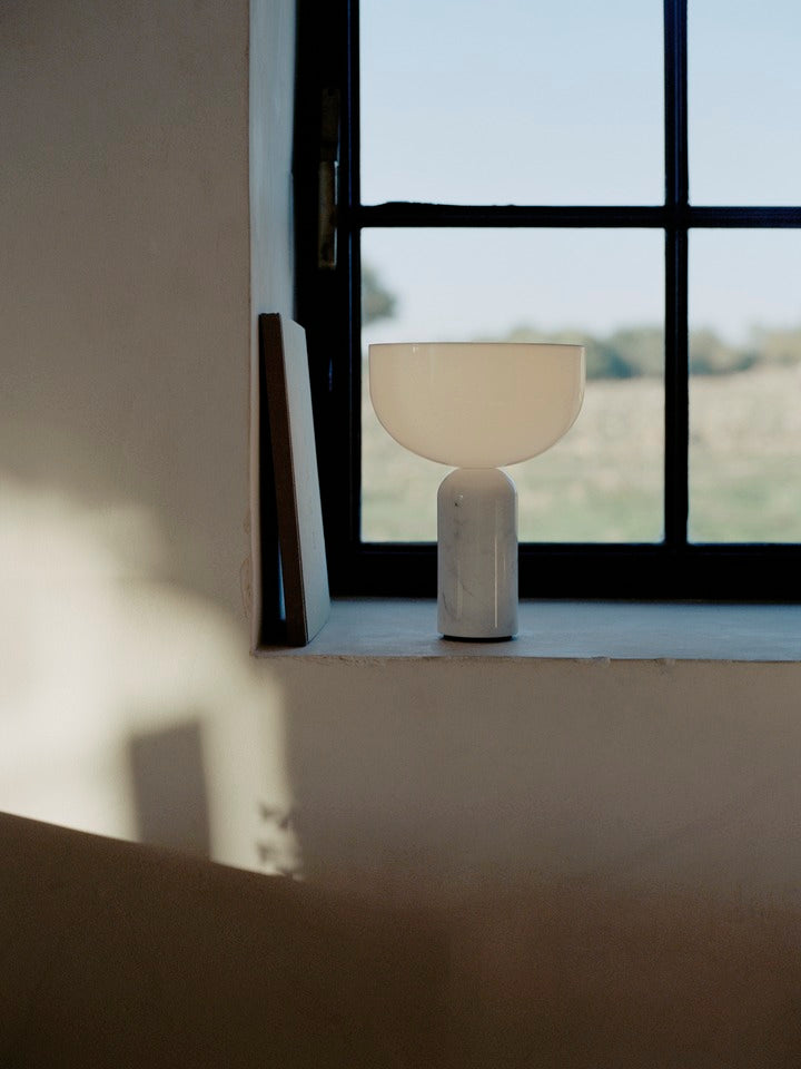 Lampa przenośna KIZU biały marmur