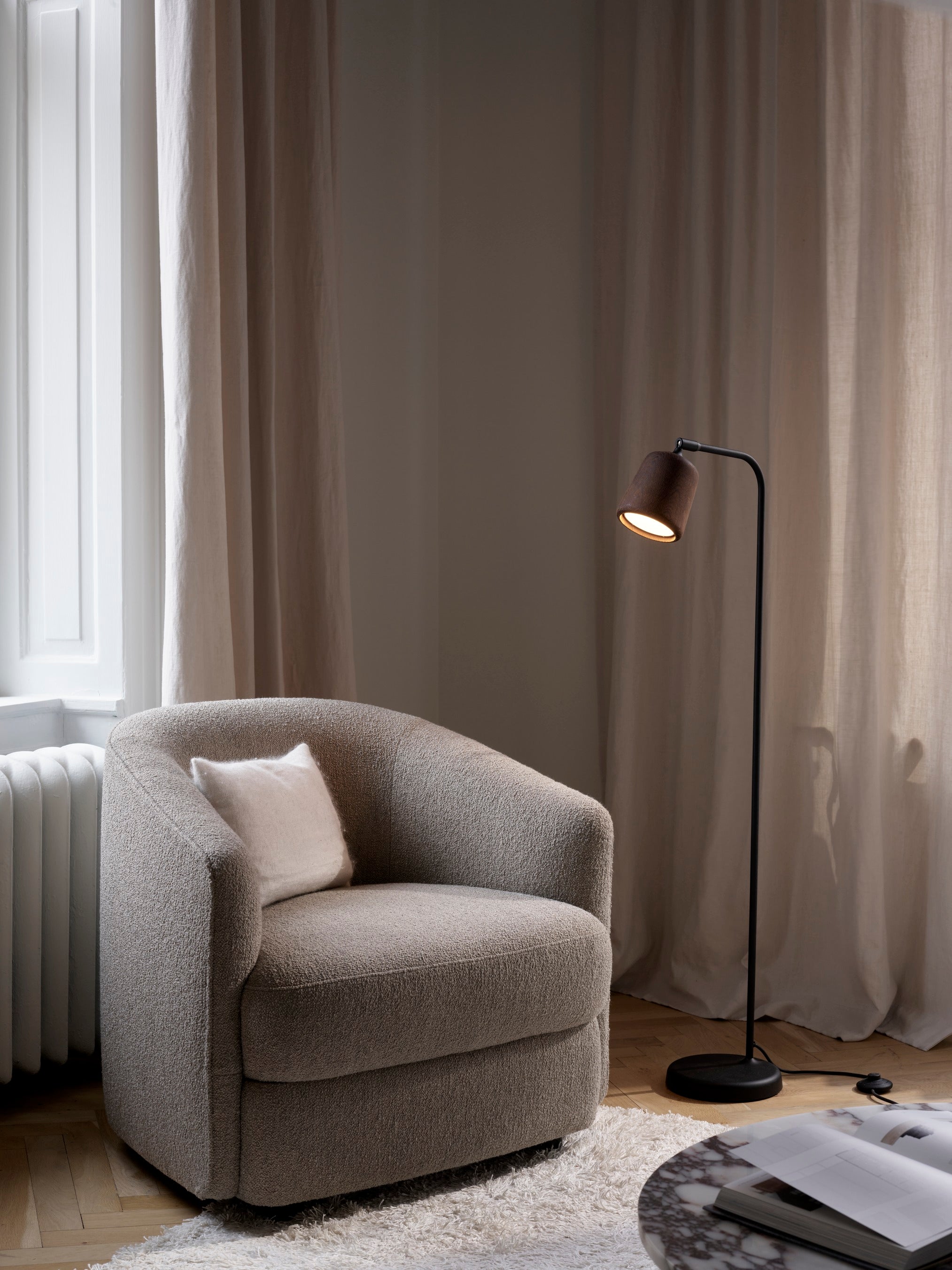 Floor lamp oak