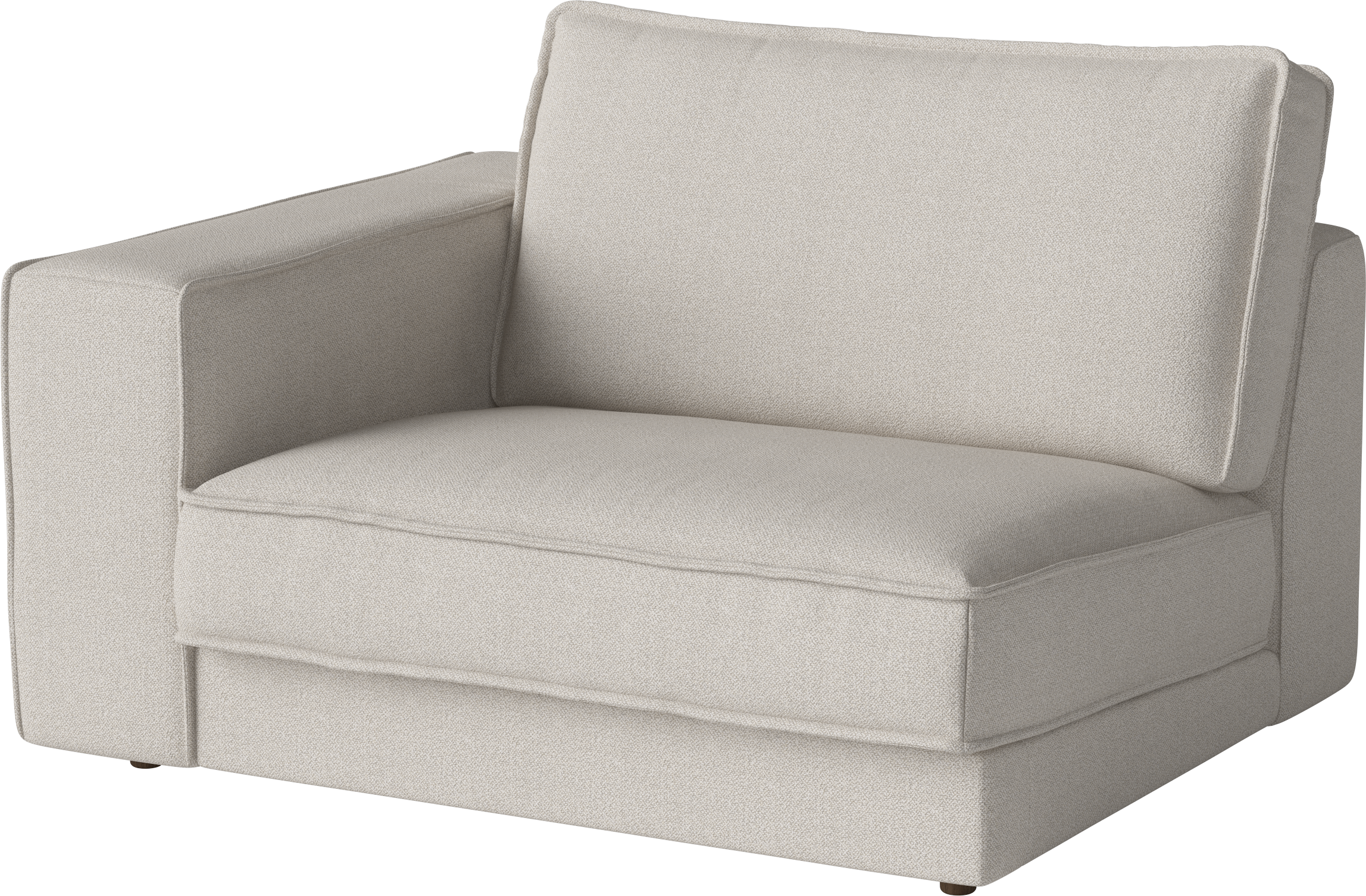 Sofa modułowa NOORA - moduł lewostronny z ciemną podstawą