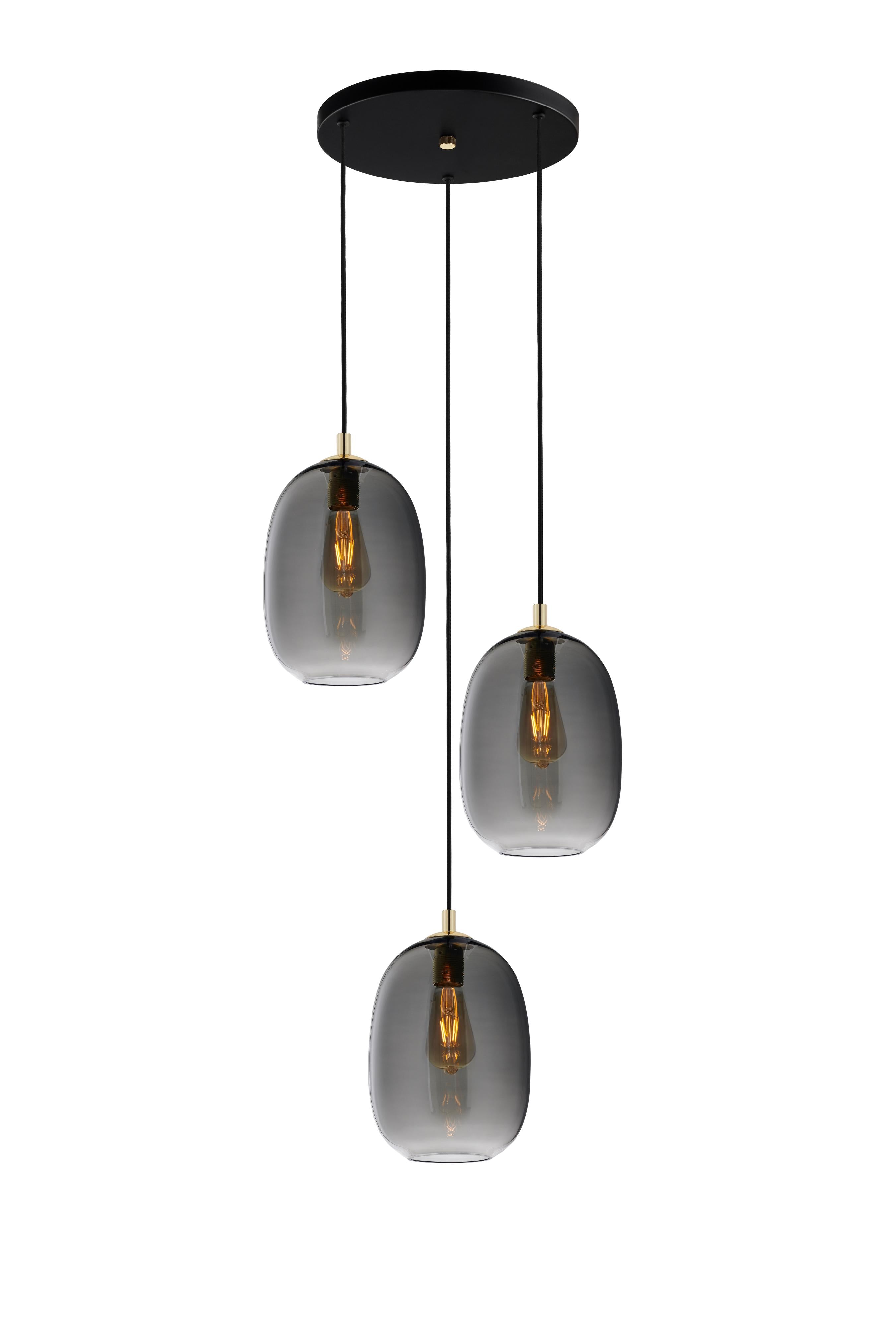 Lampa wisząca ONYX 3 grafitowy