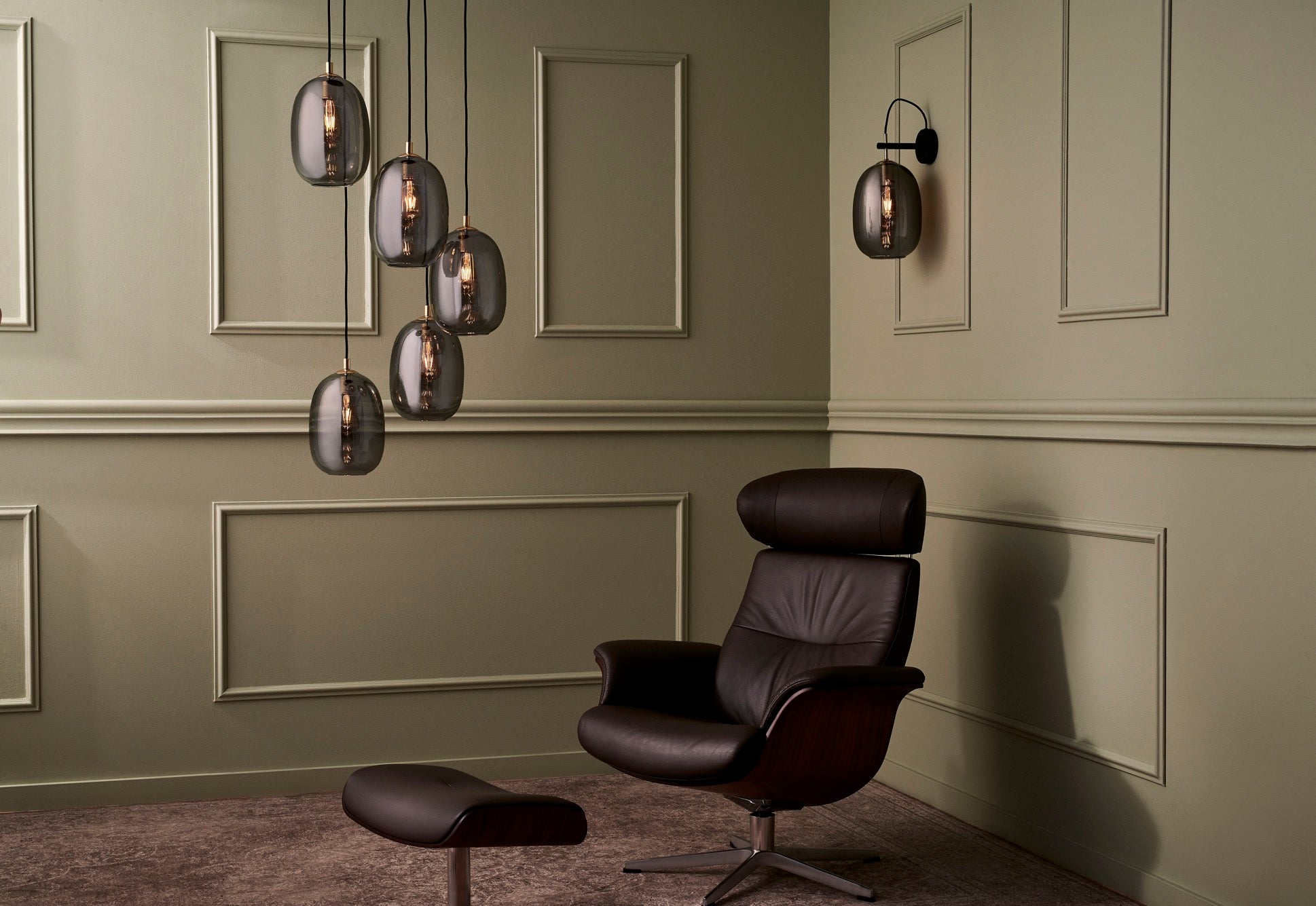 Lampa wisząca ONYX 5 grafitowy