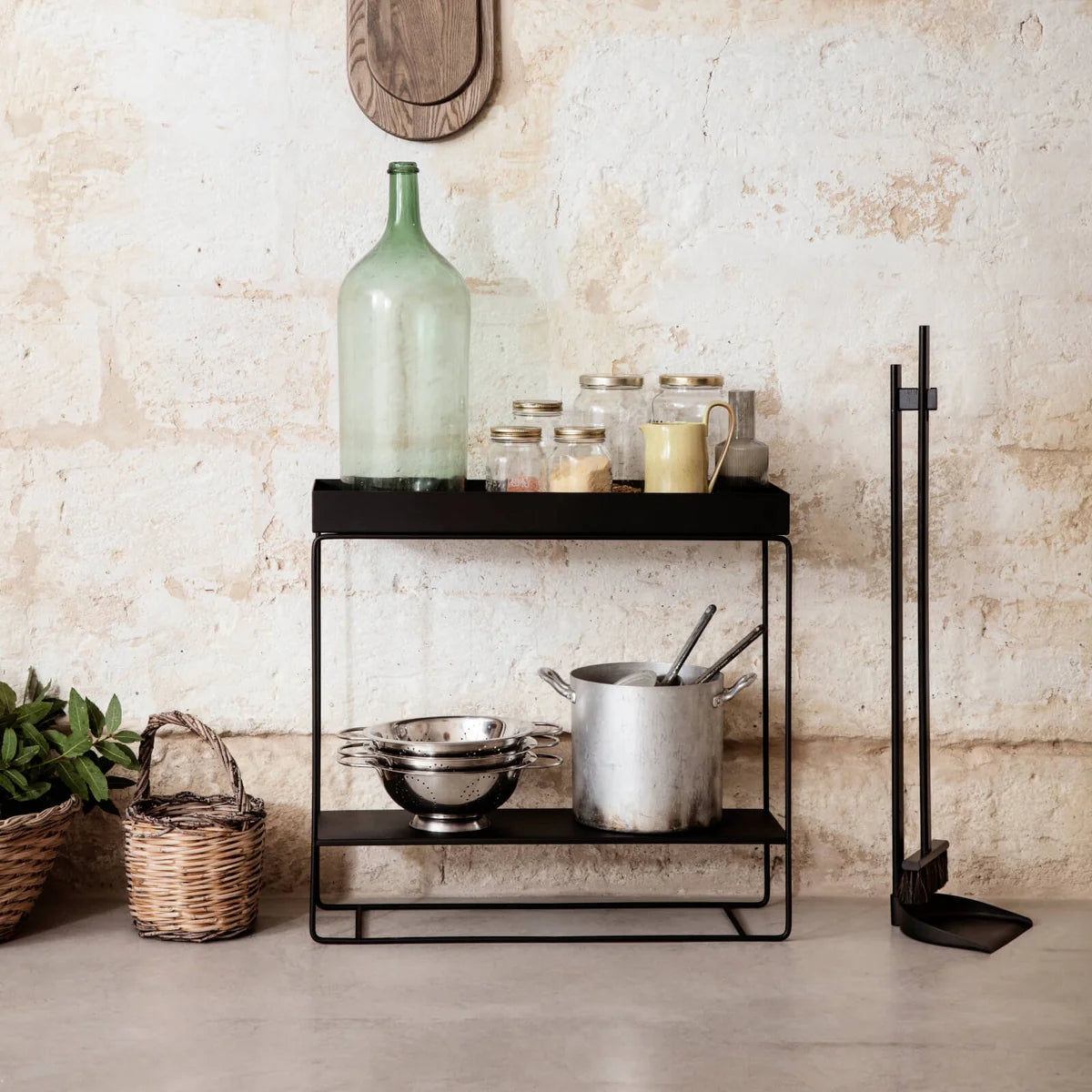 Konsola PLANT BOX TWO-TIER czarny