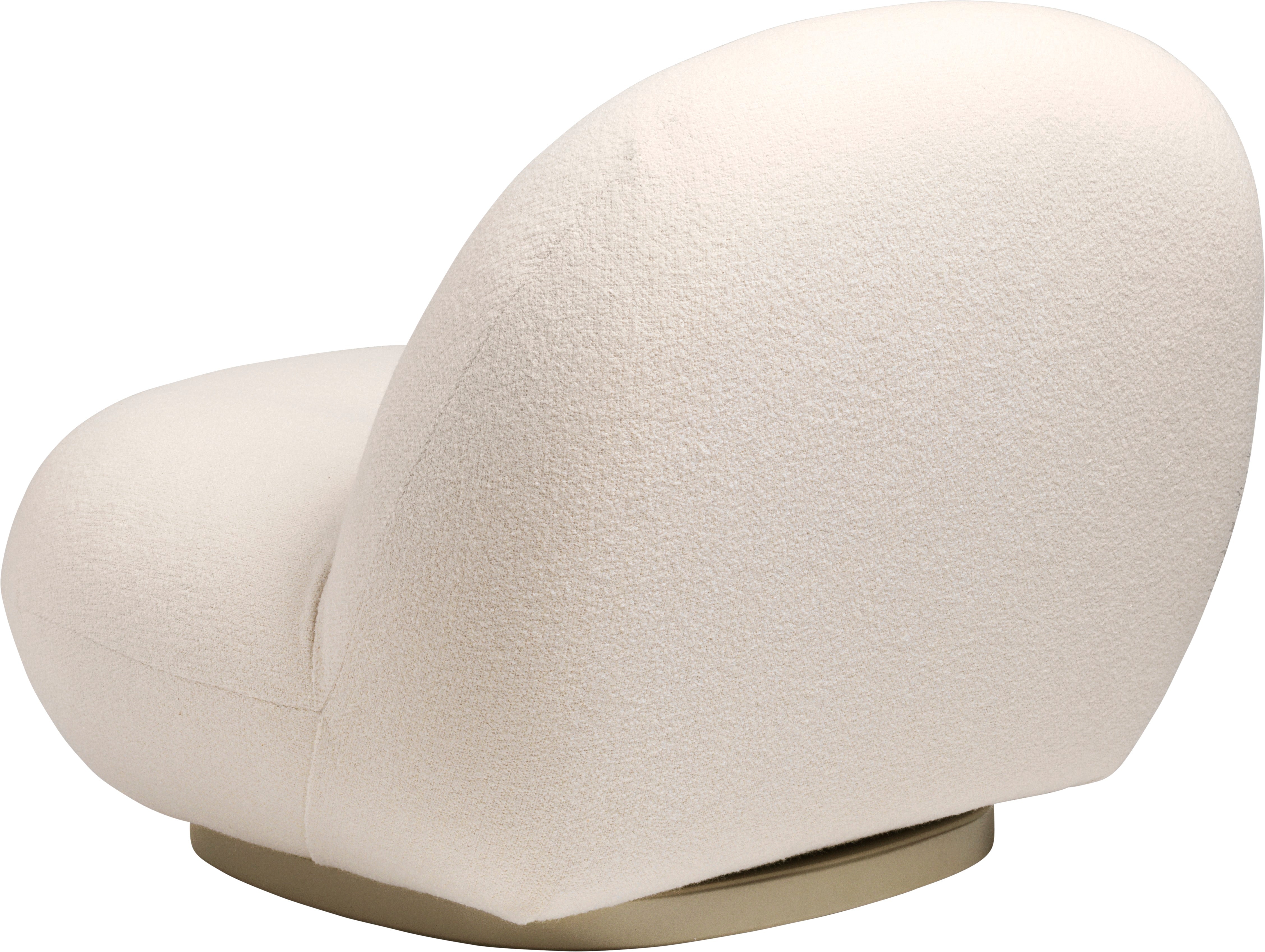 PACHA upholstered armchair with a gold base