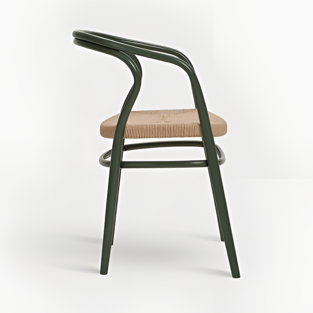 Nodo Corda B-1404 Stuhl Buche Wood mit einem geflochtenen Sitz