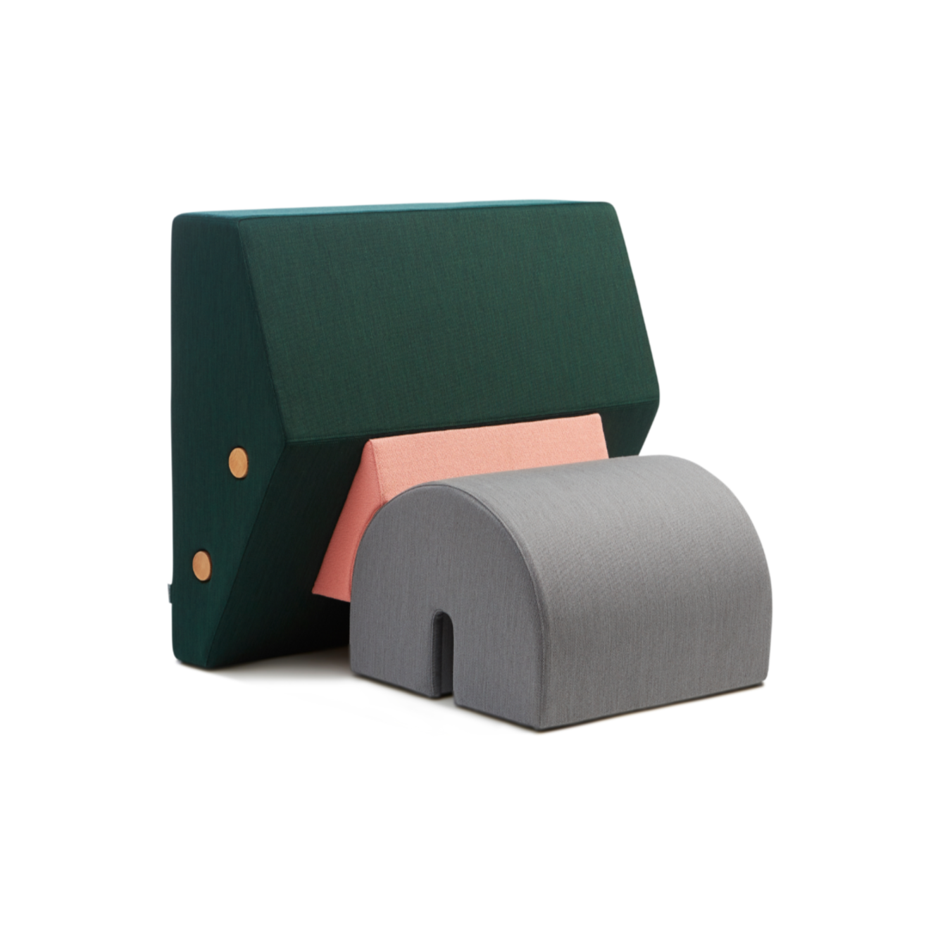 Sessel KEYSTONE grün mit rosa und grau