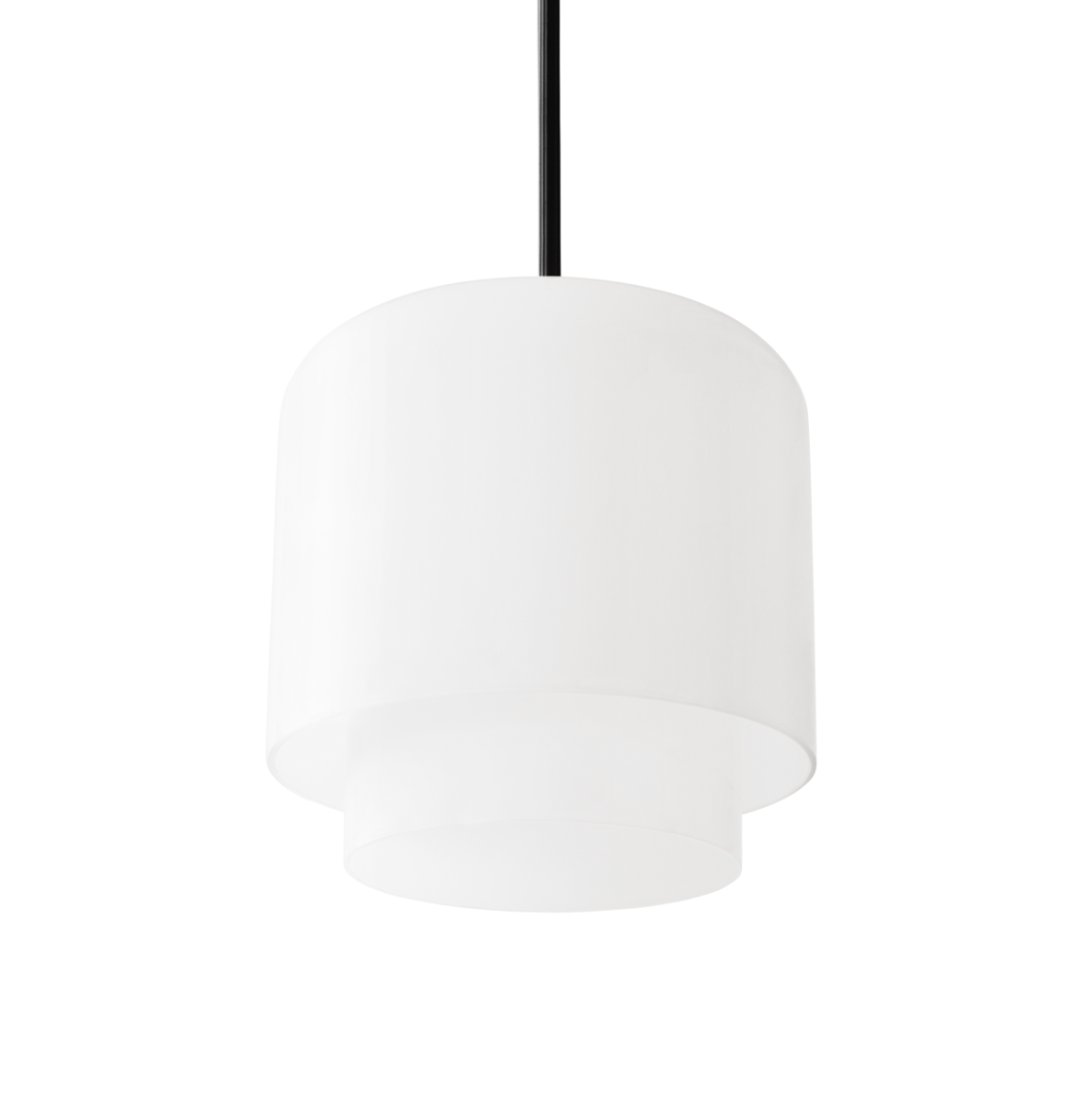 MEGUMI pendant lamp white with black finish