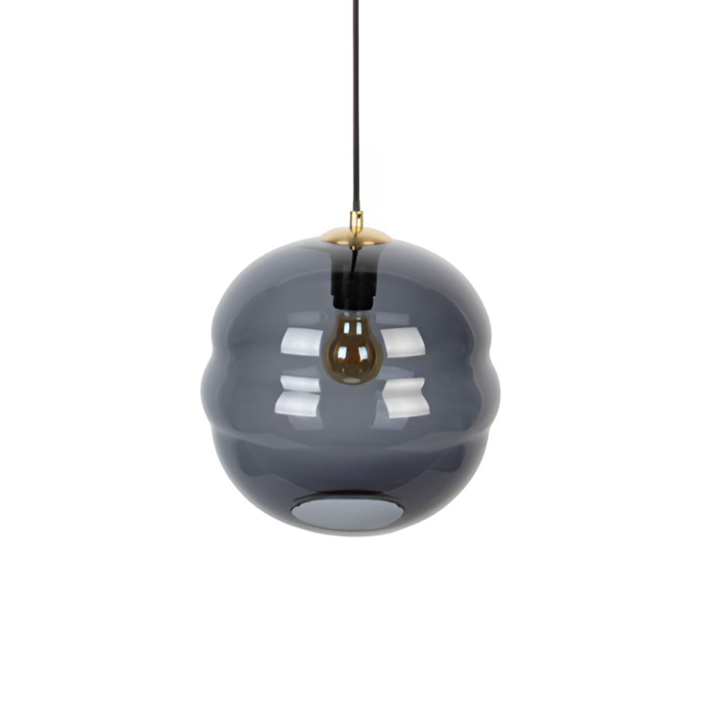 Lampa wisząca LAUREN czarne szkło
