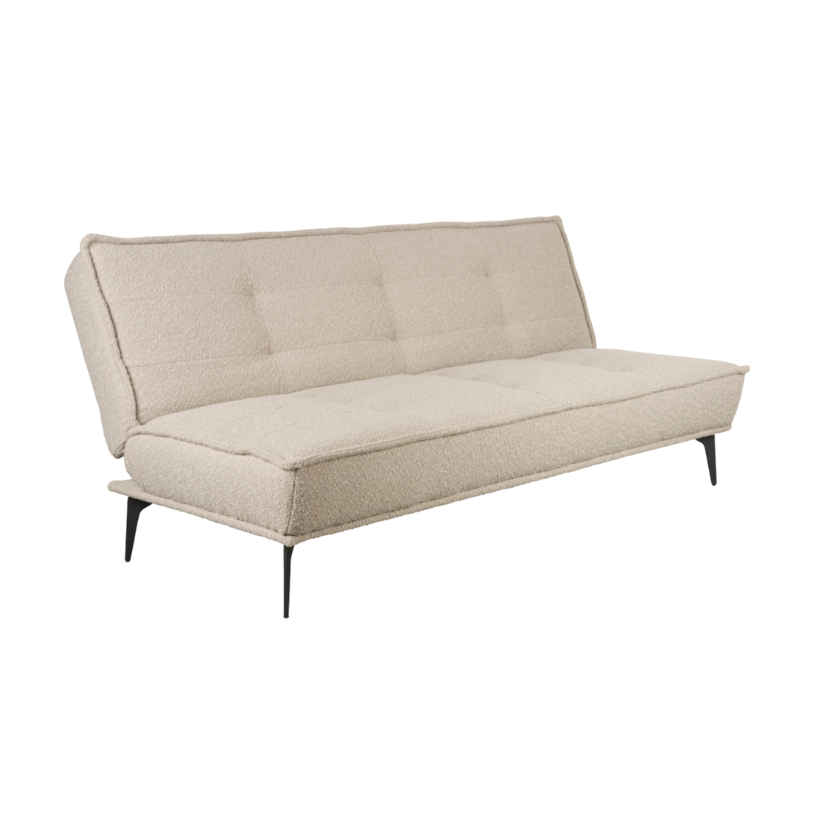 Beige CIELKE Sofa Bed with Black Base