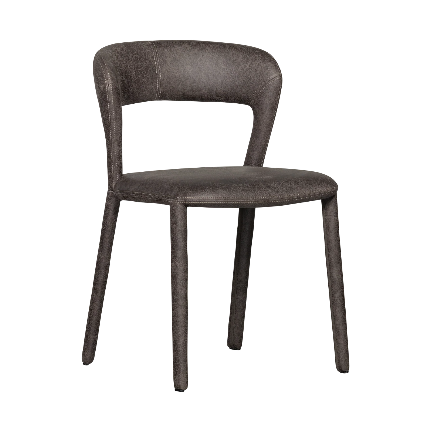 NOBLE Chair Dark Brown Eco-Leather