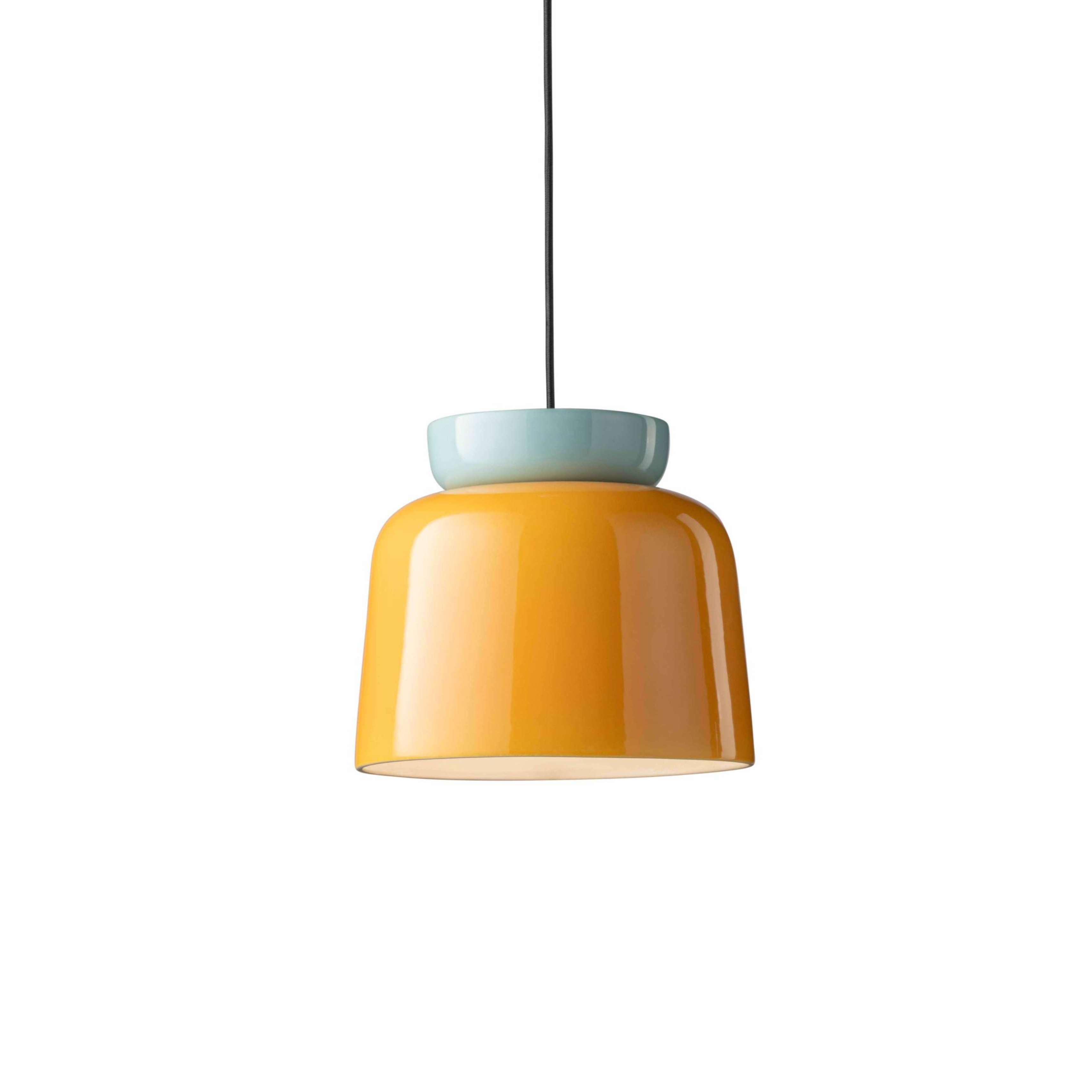 Lampa wisząca ceramiczna CORCOVADO żółty z błękitnym