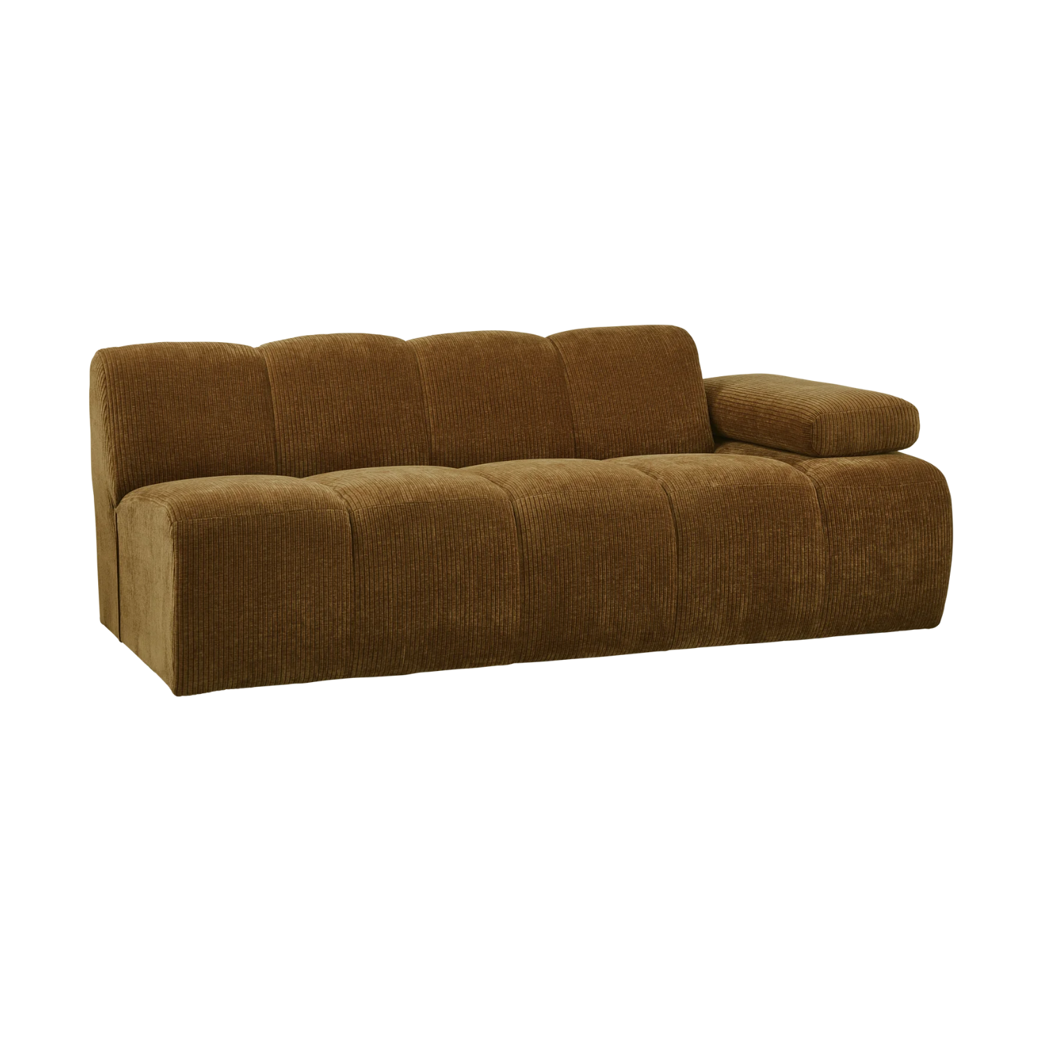 MOJO modular sofa - 2-seater element dark honey corduroy
