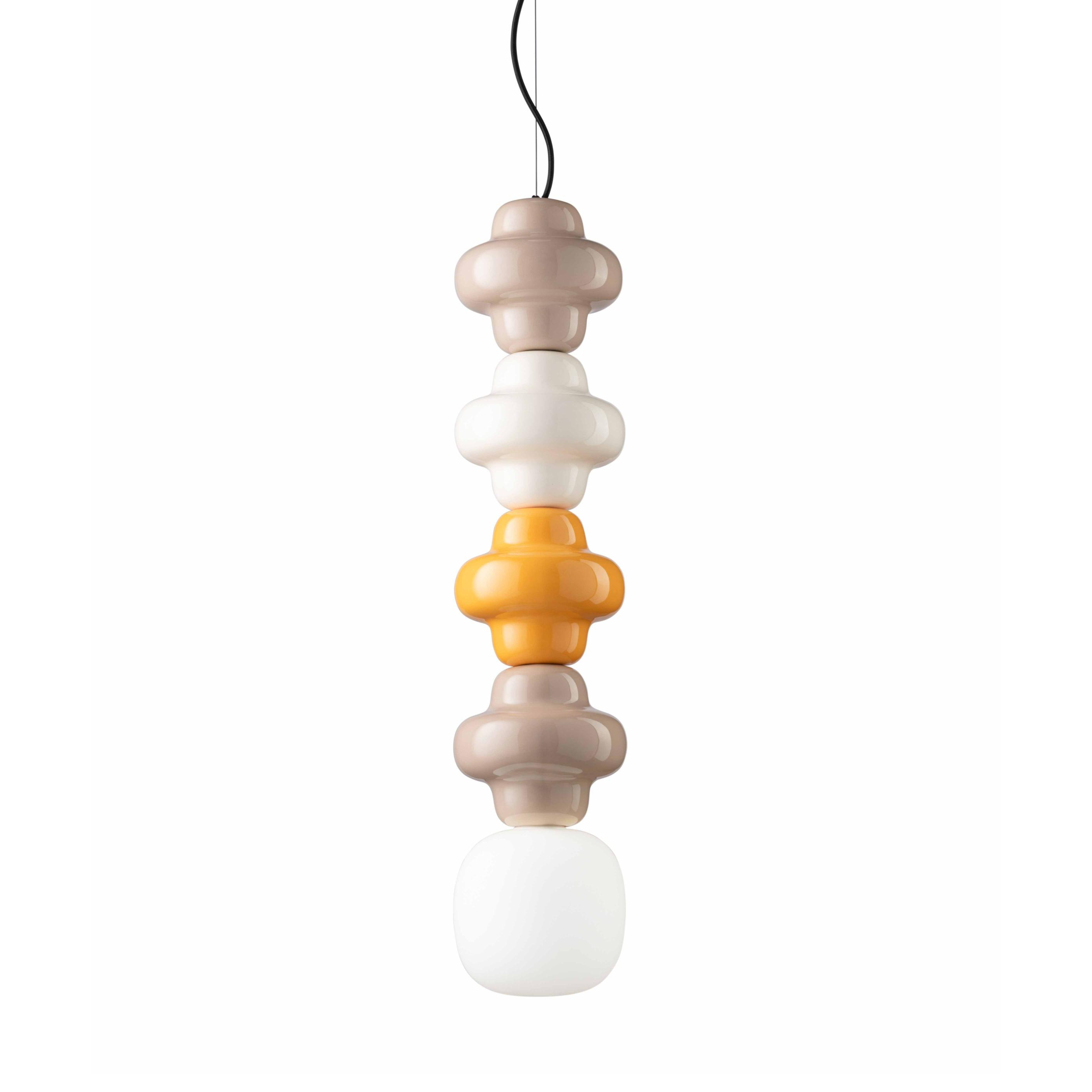 Lampa wisząca ceramiczna COPACABANA MIX beżowy z żółtym i kremowym