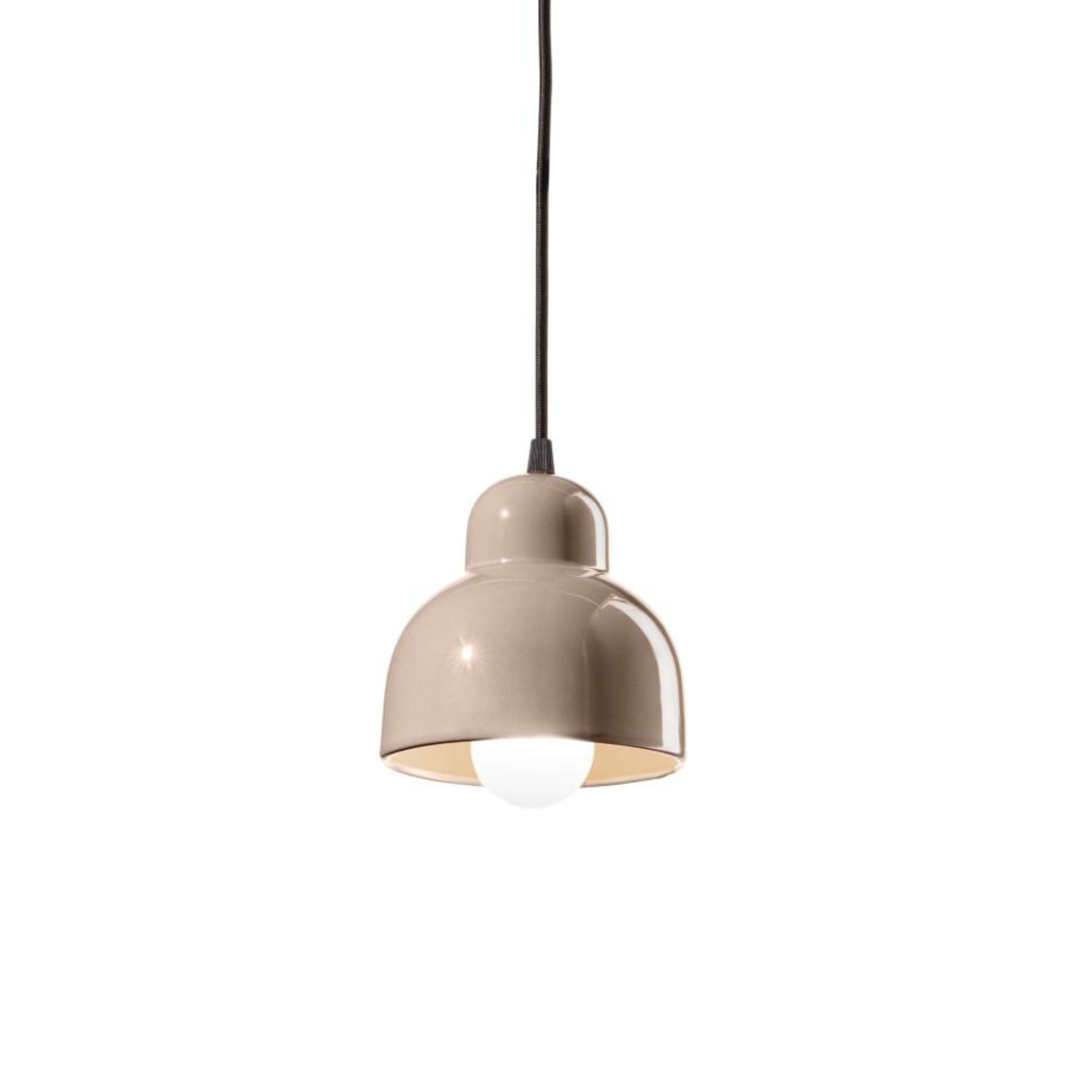 BERIMBAU beige ceramic pendant lamp