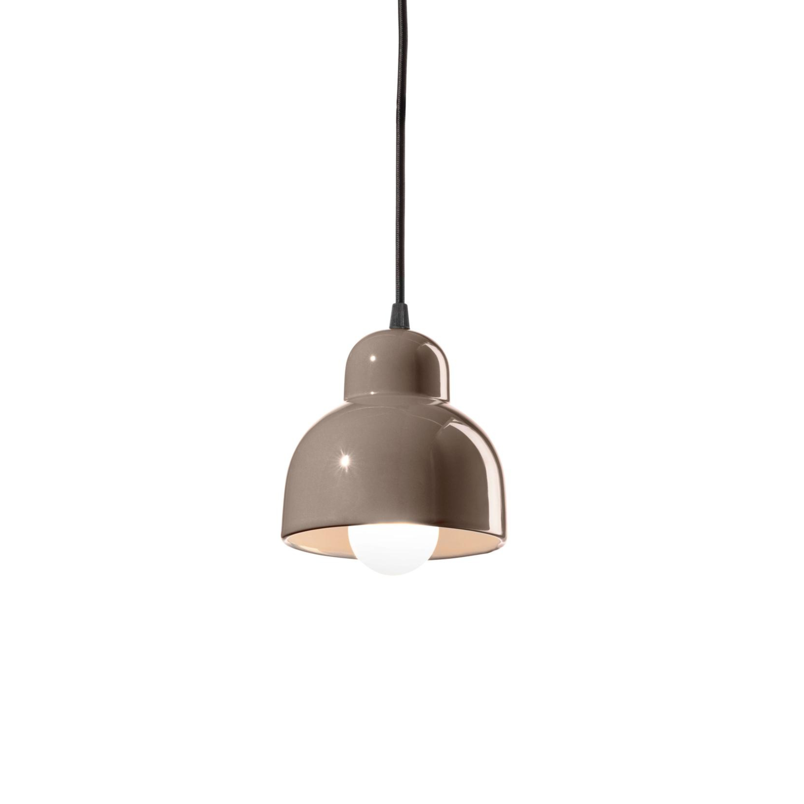 Ceramic pendant lamp BERIMBAU mocha