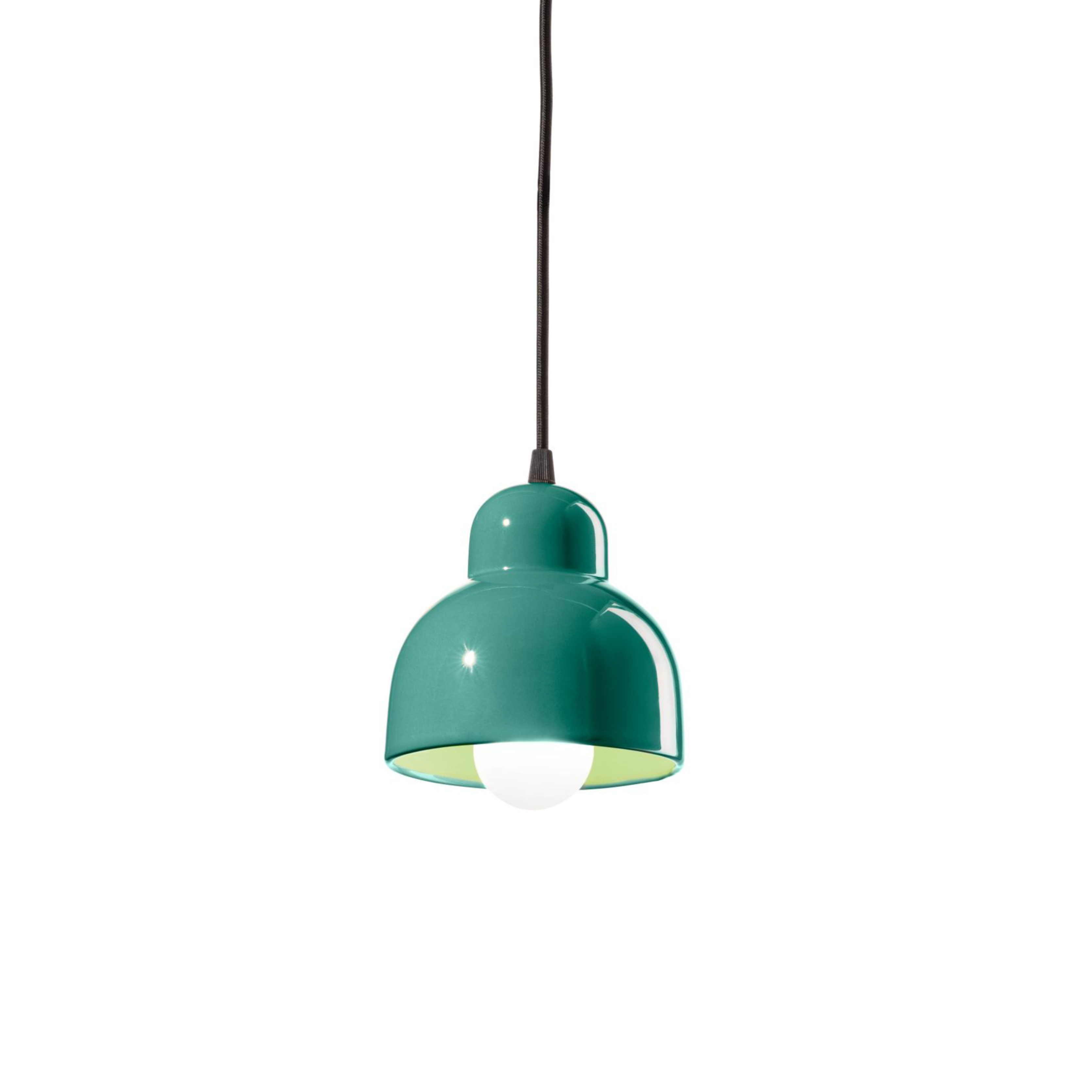Keramische Pendelleuchte BERIMBAU türkis