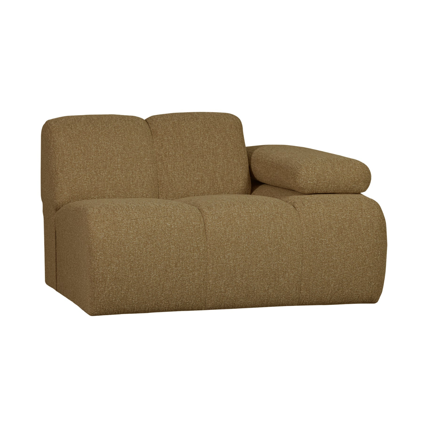 Modulares Sofa MOJO - rechte Element in dunklem Honig-Bouclé