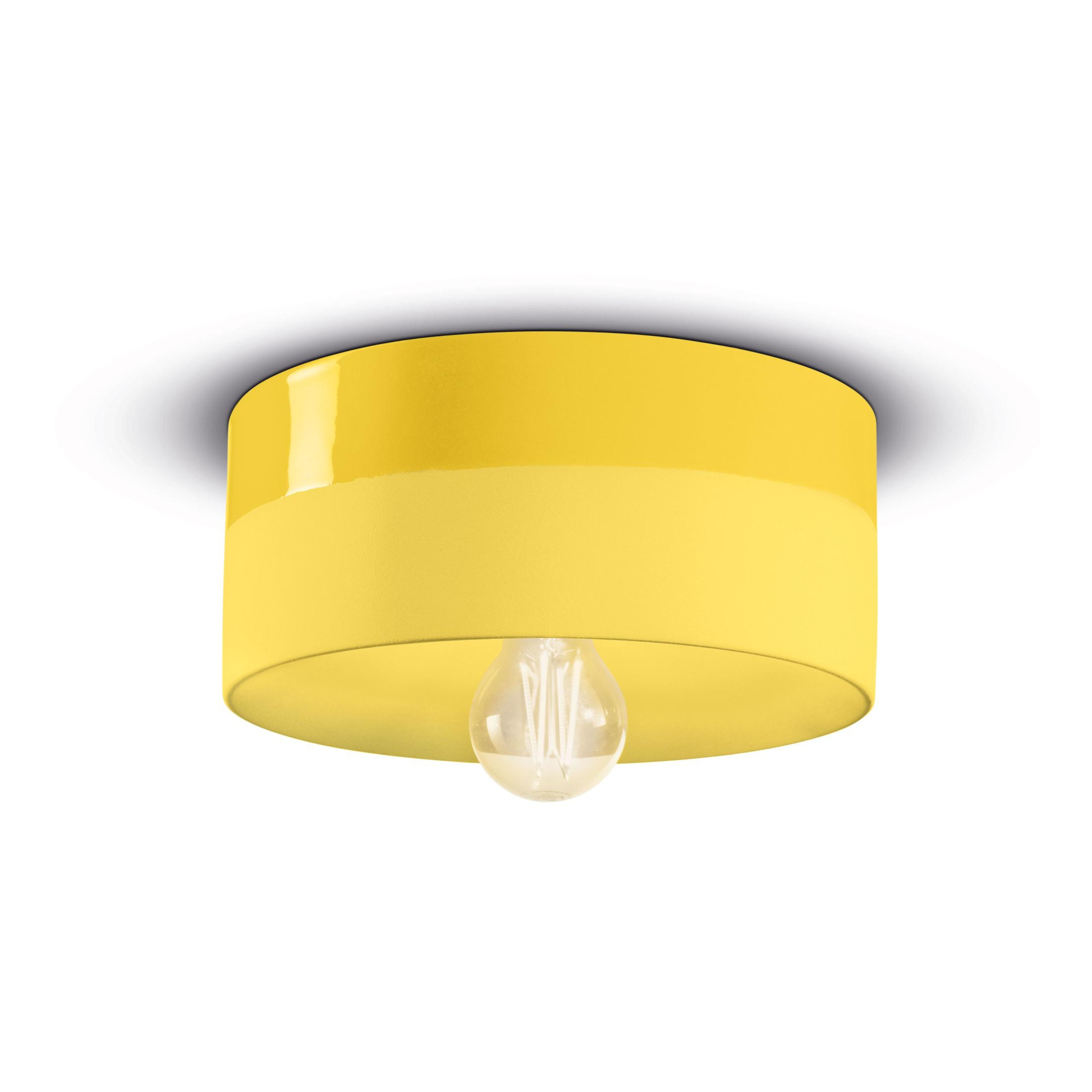 Yellow ceramic wall lamp PI