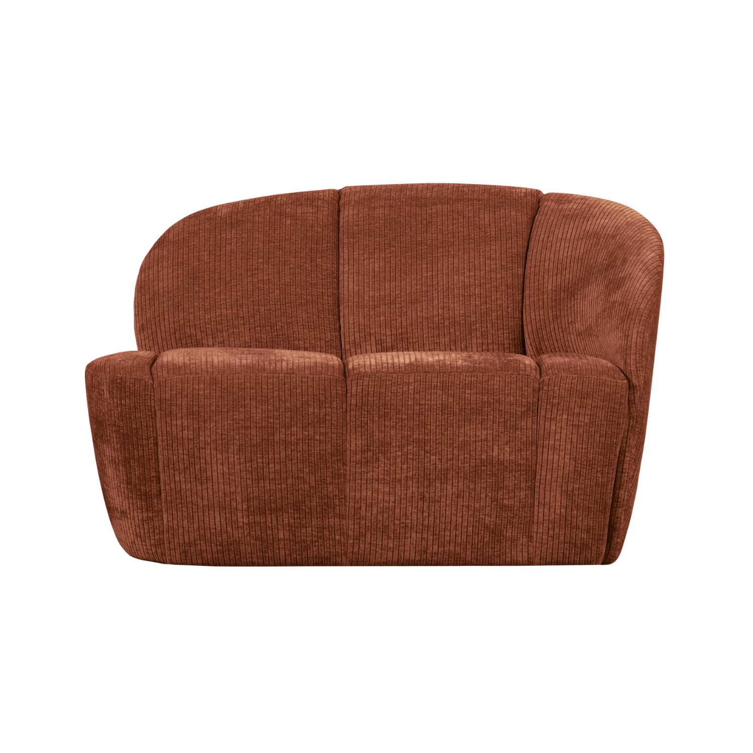 Right-facing 2-seater sofa MOJO brown corduroy