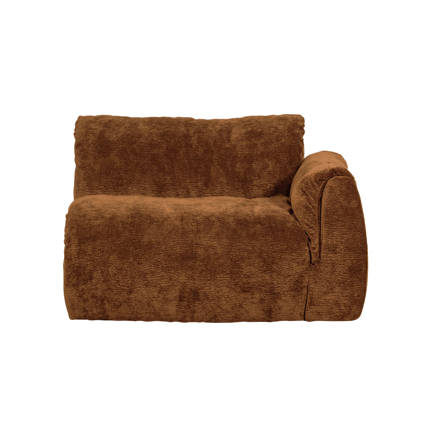 Modulares Sofa BAGGY 3D - rechte Element in Braun