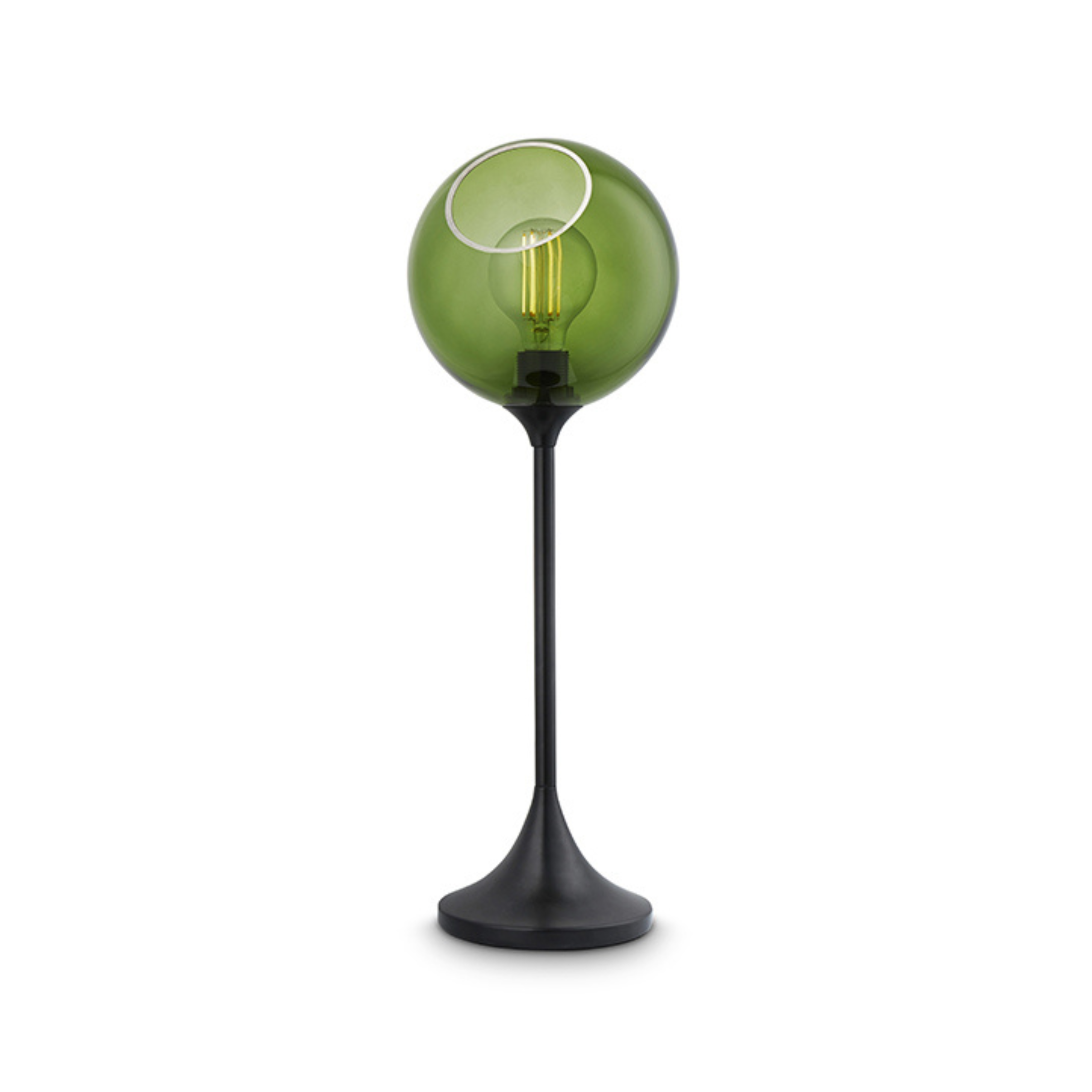 Lampa stołowa BALLROOM ciemnozielony z czarną podstawą