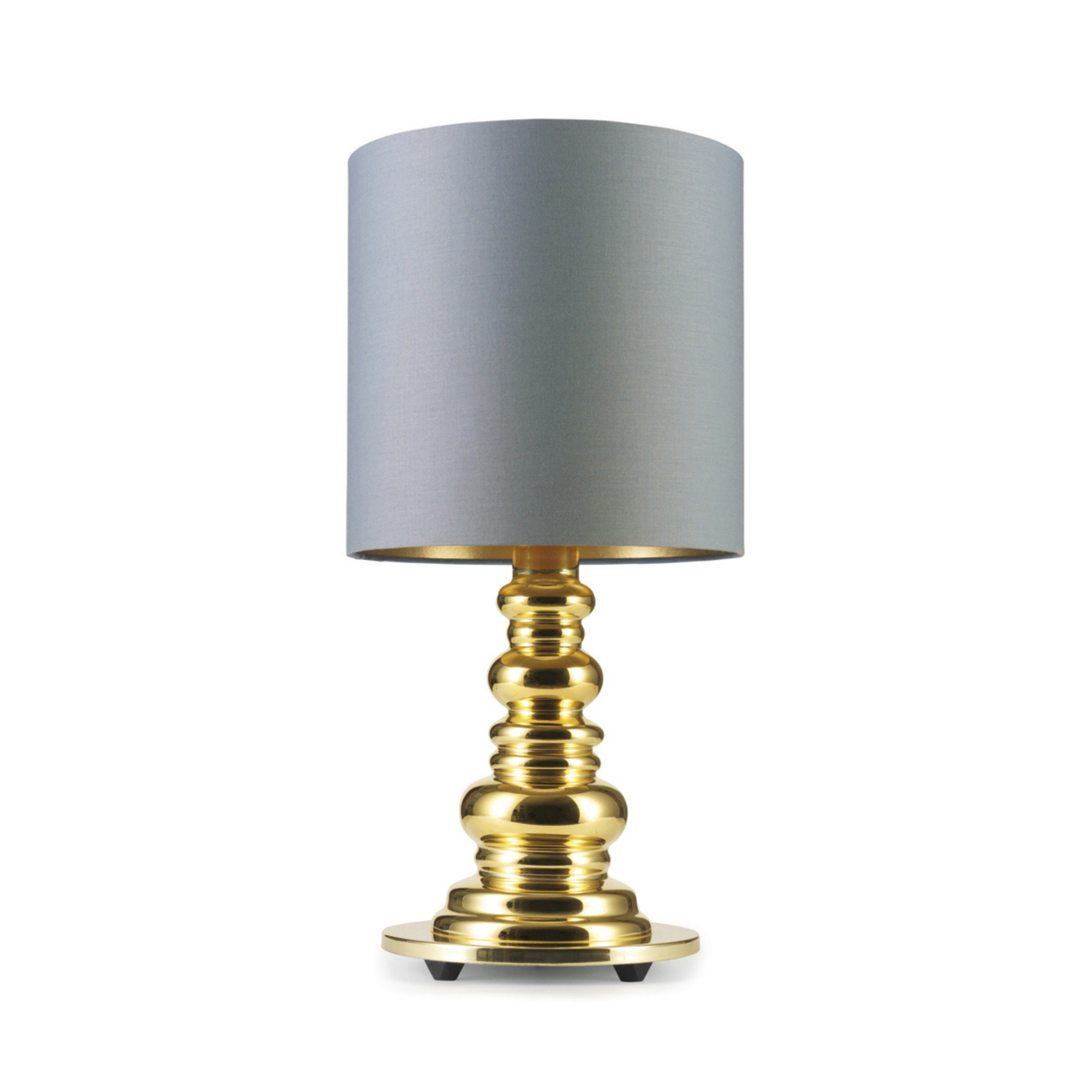 Lampa stołowa PUNK DELUXE szary ze złotą podstawą