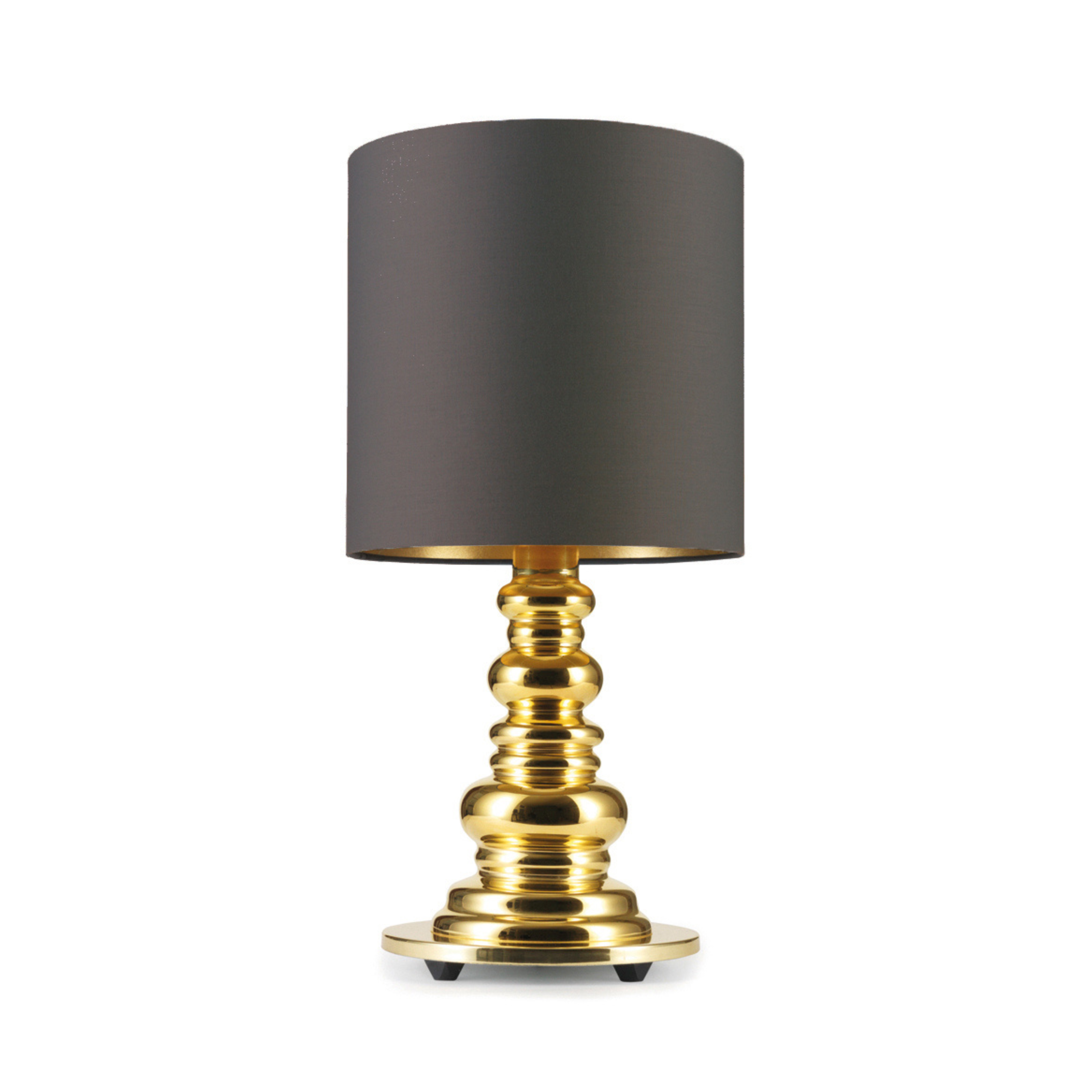 Lampa stołowa PUNK DELUXE ciemnoszary ze złotą podstawą