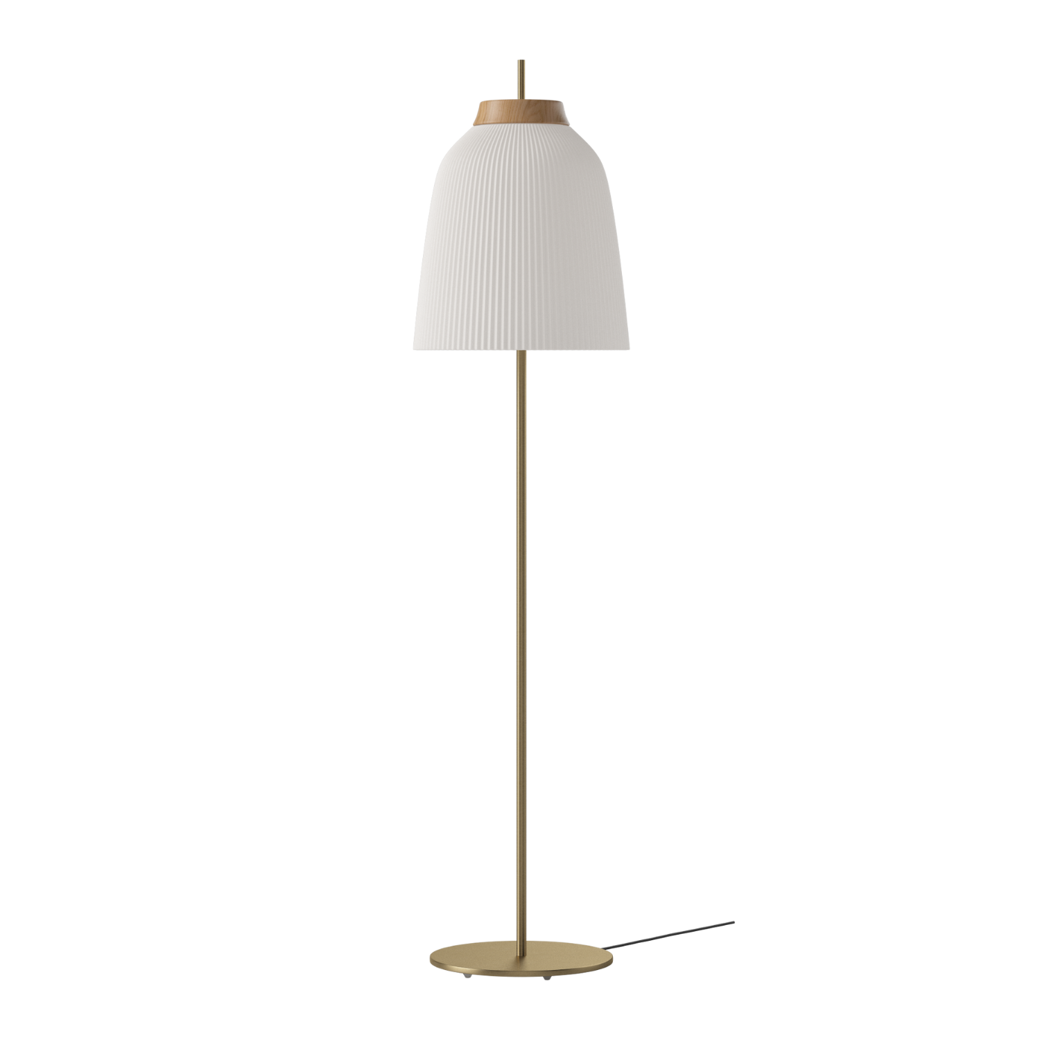 Lampa podłogowa CAMPA mosiężna podstawa