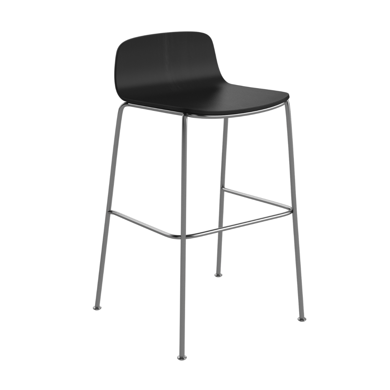 Hoker PALM czarny fornir dębowy z metalową podstawą