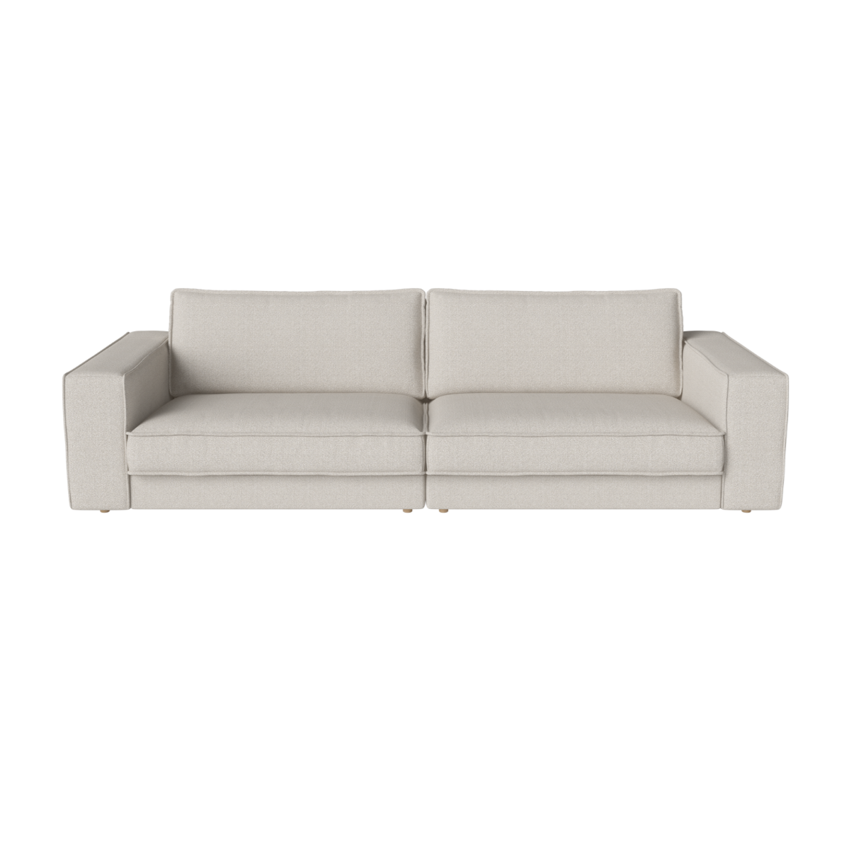 Sofa 2-modułowa tapicerowana NOORA dębowa podstawa