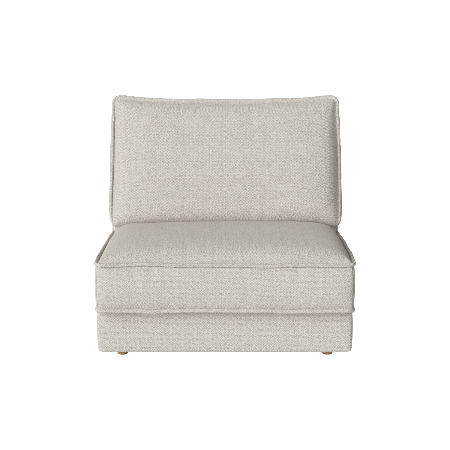 Sofa modułowa NOORA - moduł środkowy z dębową podstawą