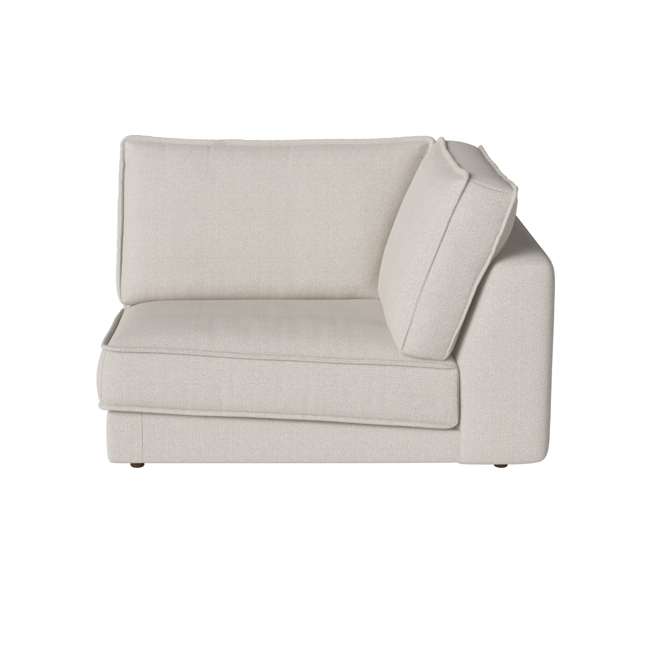 Sofa modułowa NOORA - moduł narożny z dębową podstawą
