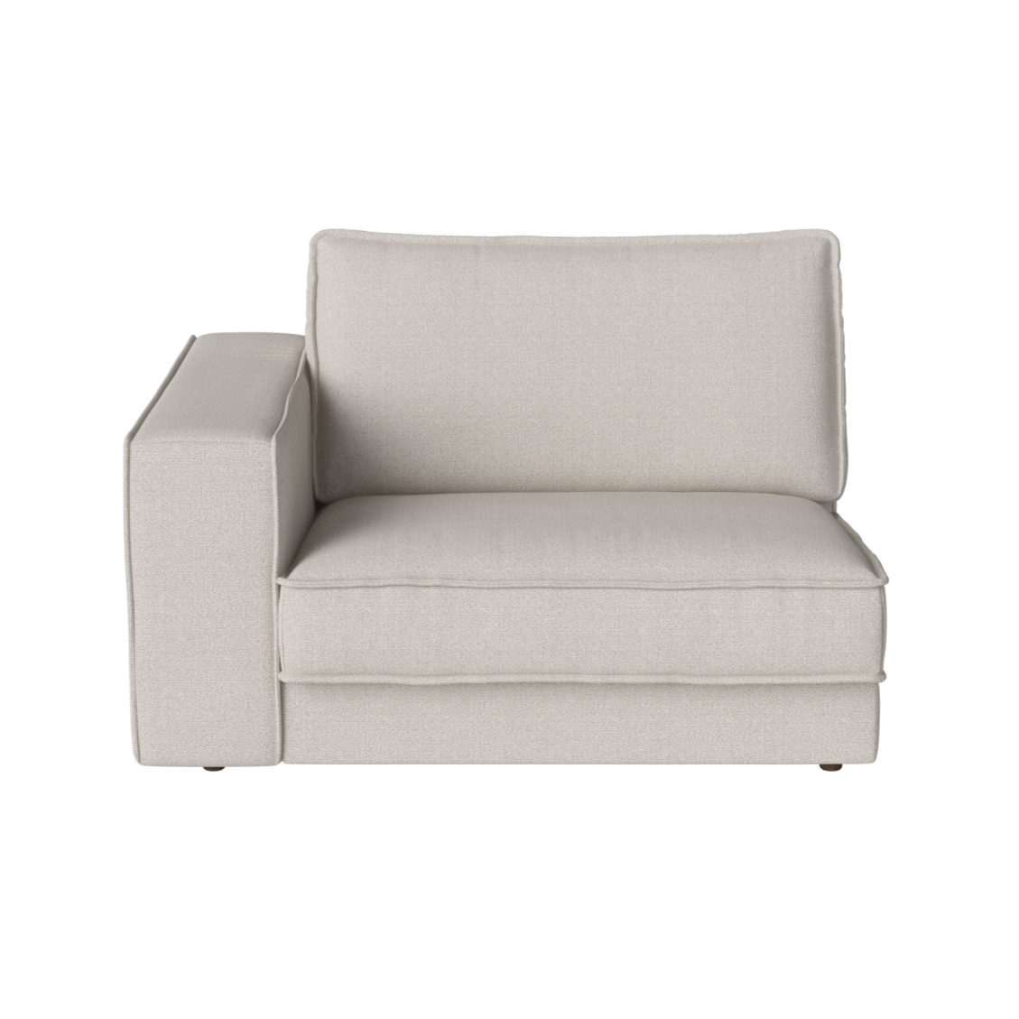 Sofa modułowa NOORA - moduł lewostronny z ciemną podstawą