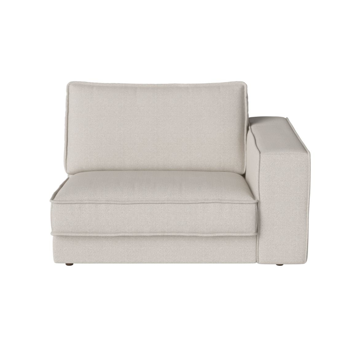 Sofa modułowa NOORA - moduł prawostronny z ciemną podstawą