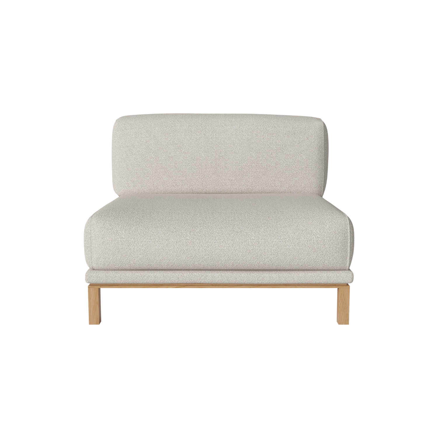 Sofa modułowa COSY - moduł środkowy z dębową podstawą