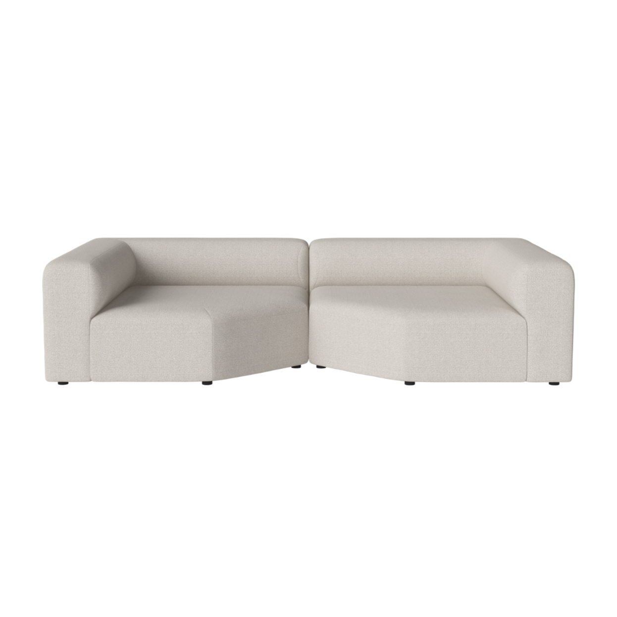 Sofa 2-modułowa z wycięciem ANGLE tapicerowany