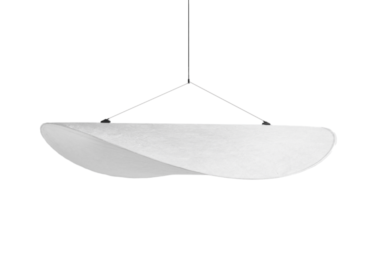 Weiße angespannte Hanglampe