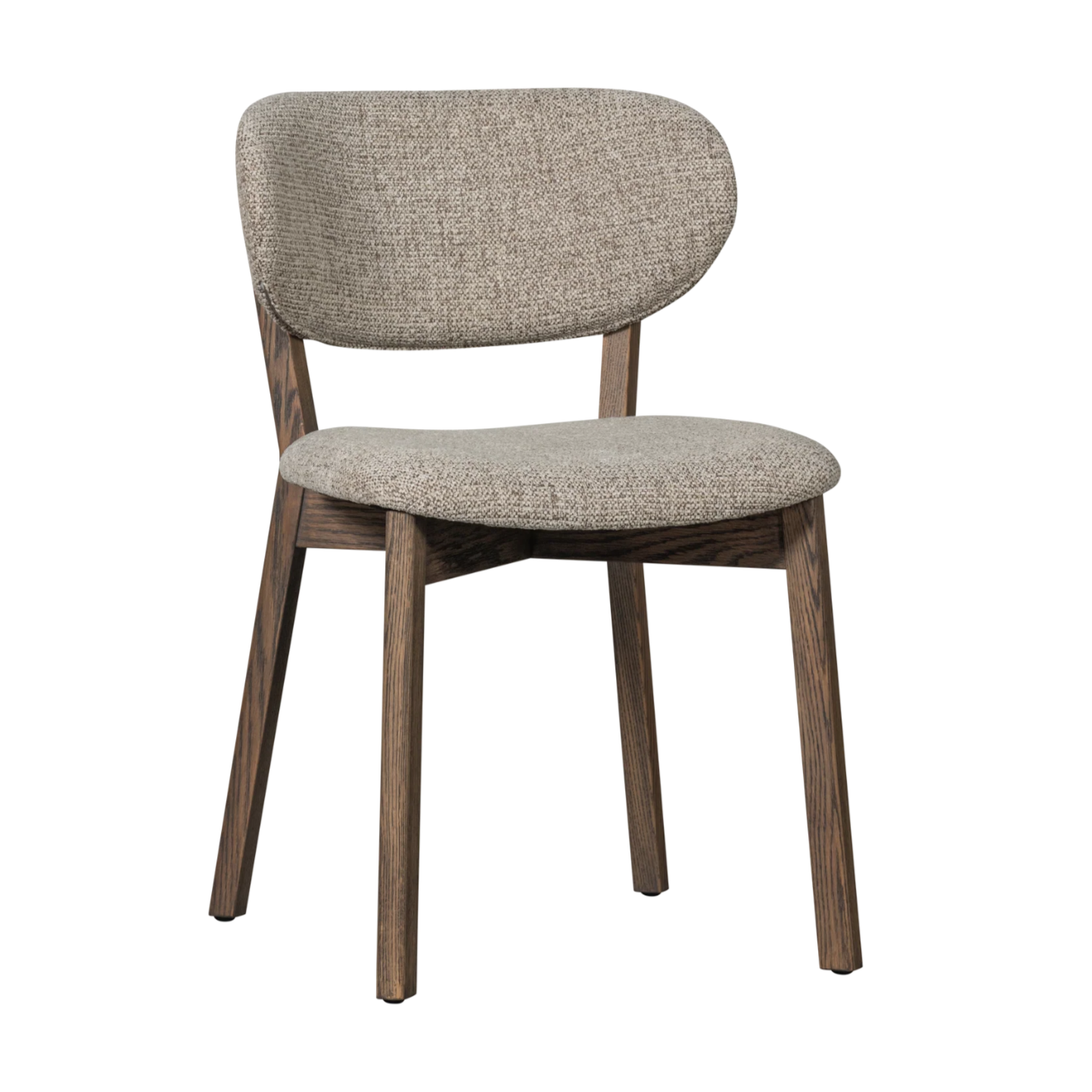 UDAR chair in gray-brown with a dark brown wooden base