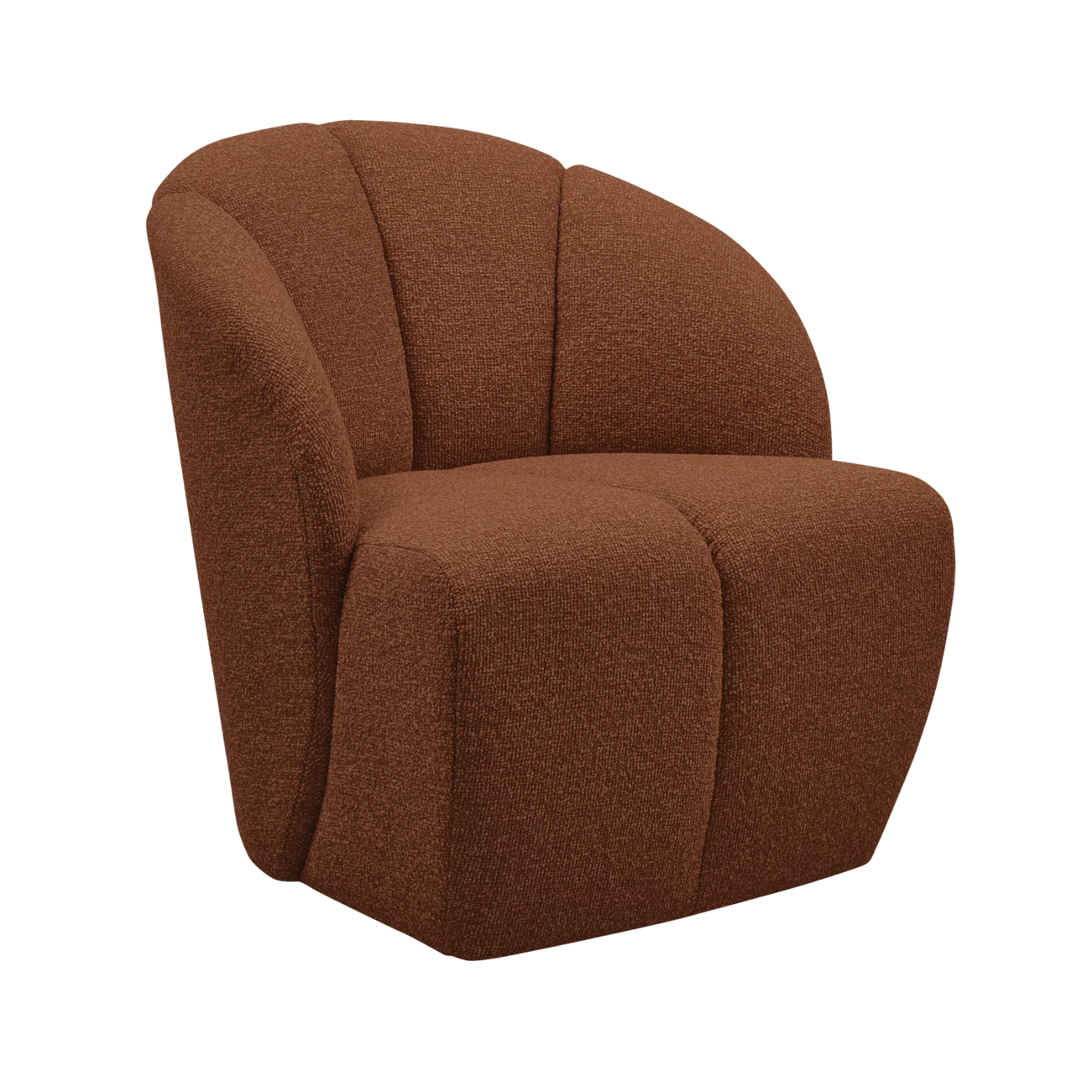 Fotel obrotowy MOJO brązowy bouclé