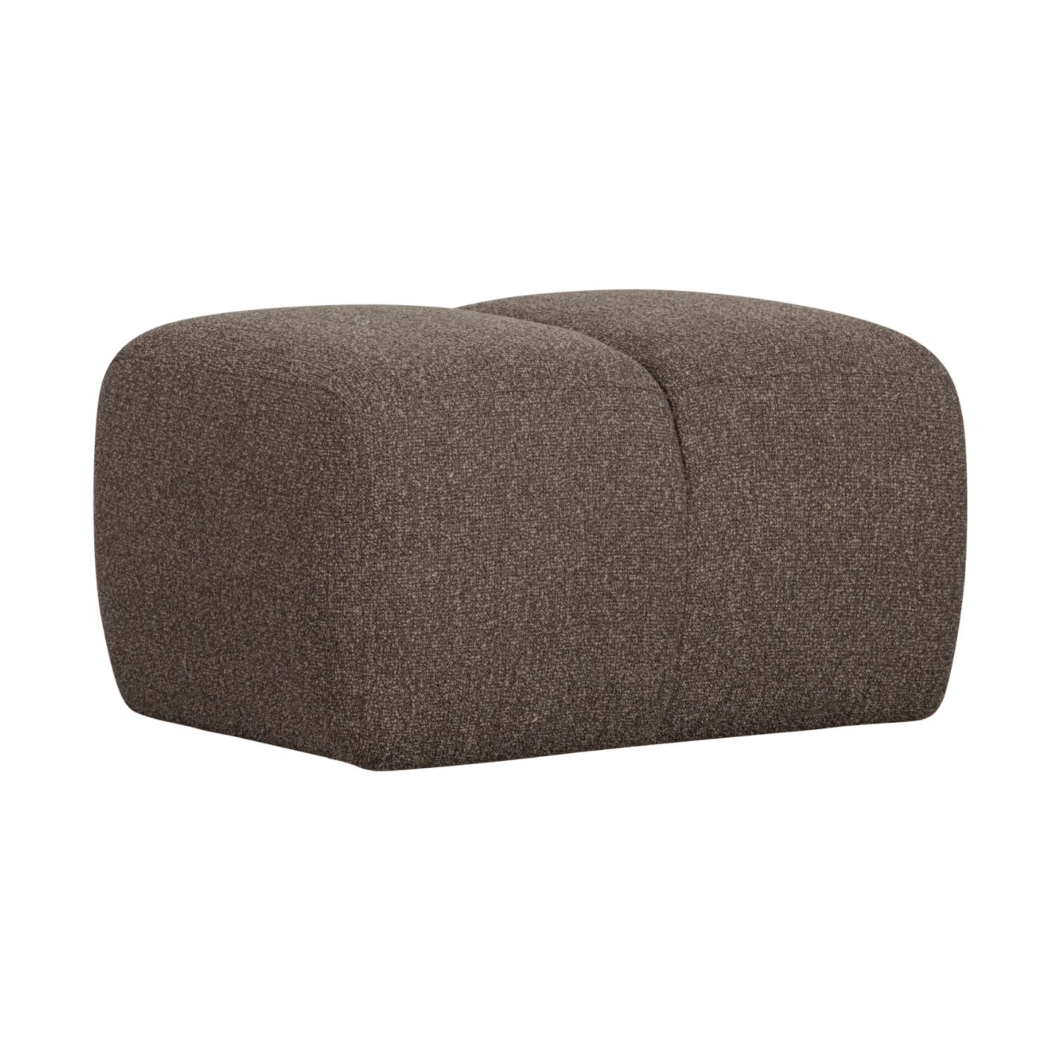 MOJO pouf in dark brown bouclé